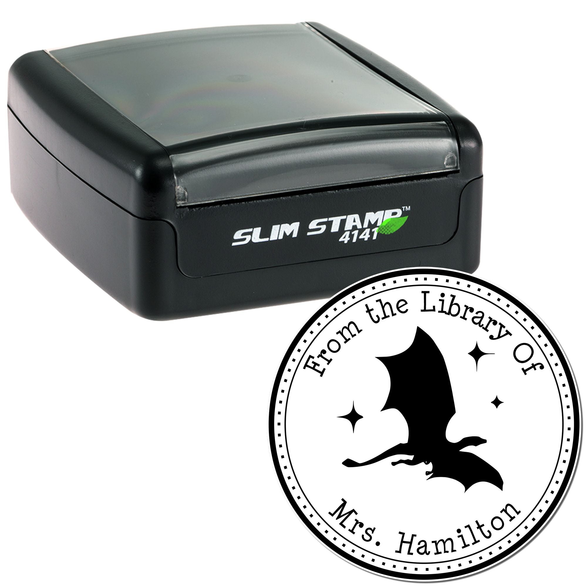 Pre-Inked Moon Shadow Customized Bibliophile Stamper - Engineer Seal Stamps