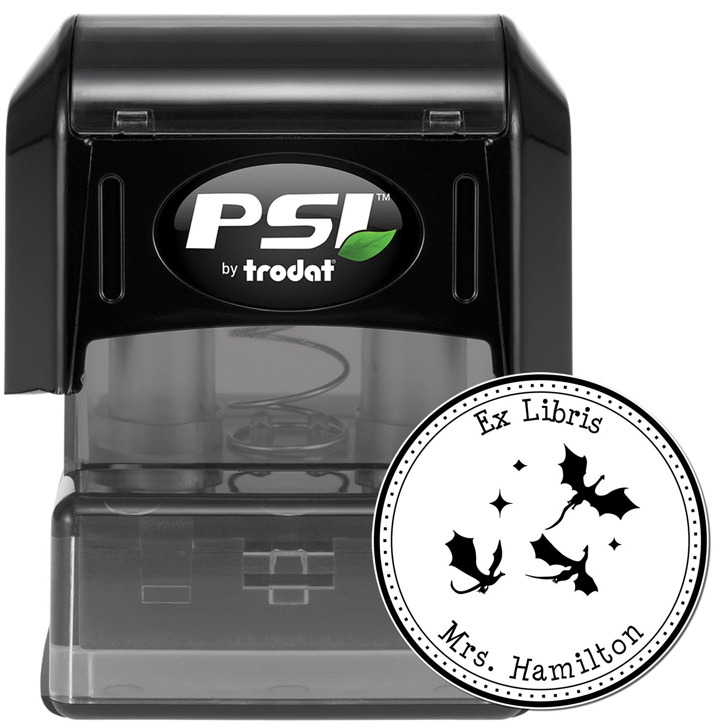 PSI Pre-Inked Blaze Claws Personalized Book Ownership Label Stamp - Engineer Seal Stamps