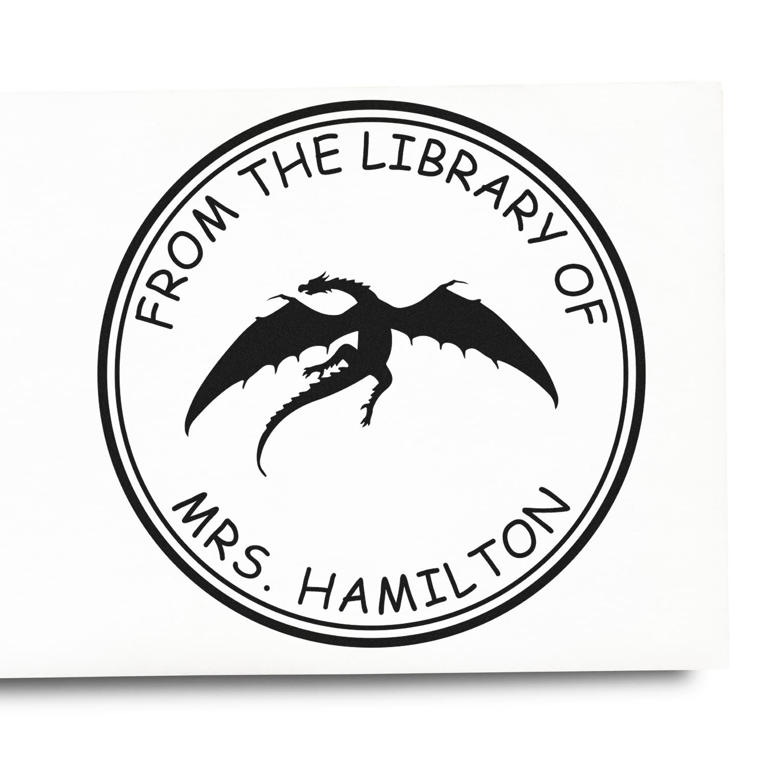 PSI Pre-Inked Storm Whisper Personalized Book Ownership Label Stamper - Engineer Seal Stamps
