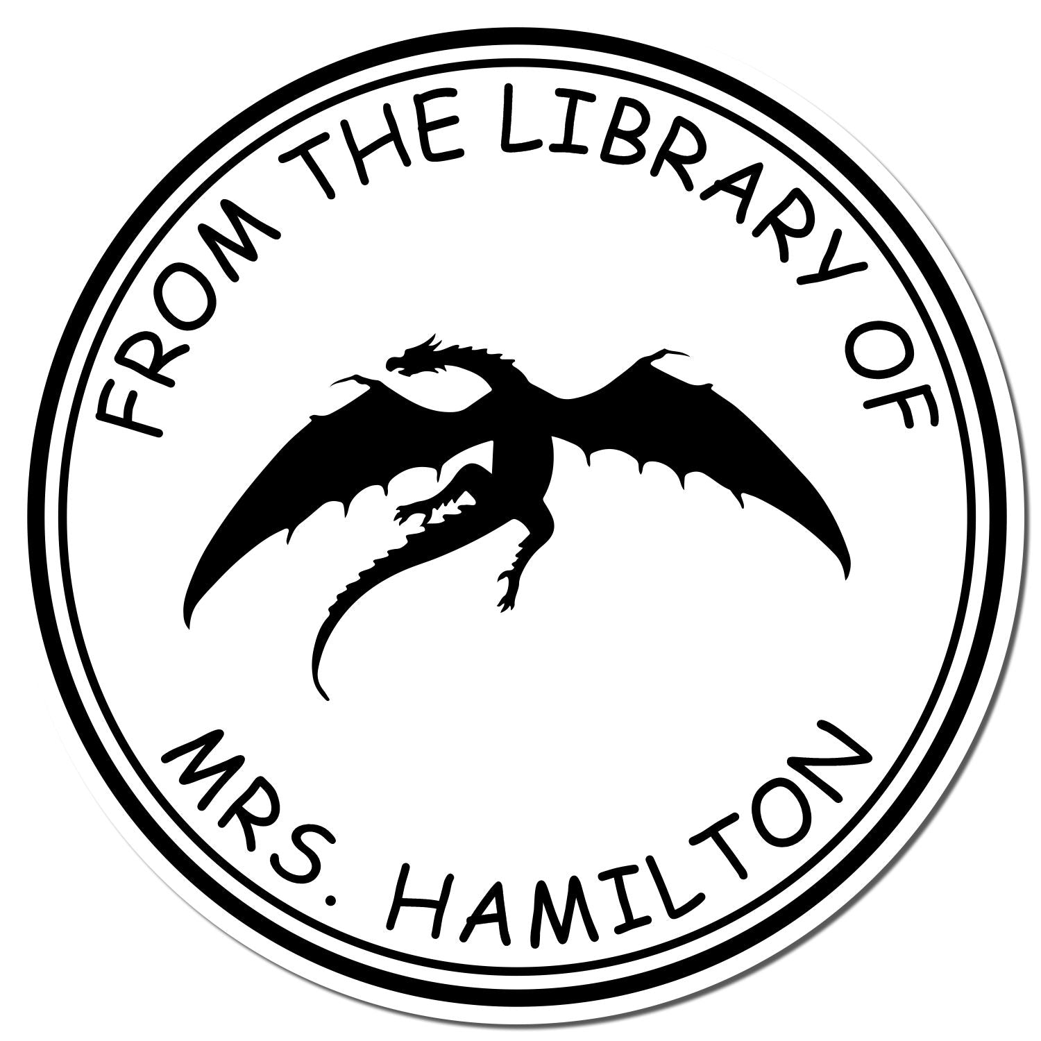 Self-Inking Storm Whisper Custom Made Library Collection Stamper - Engineer Seal Stamps