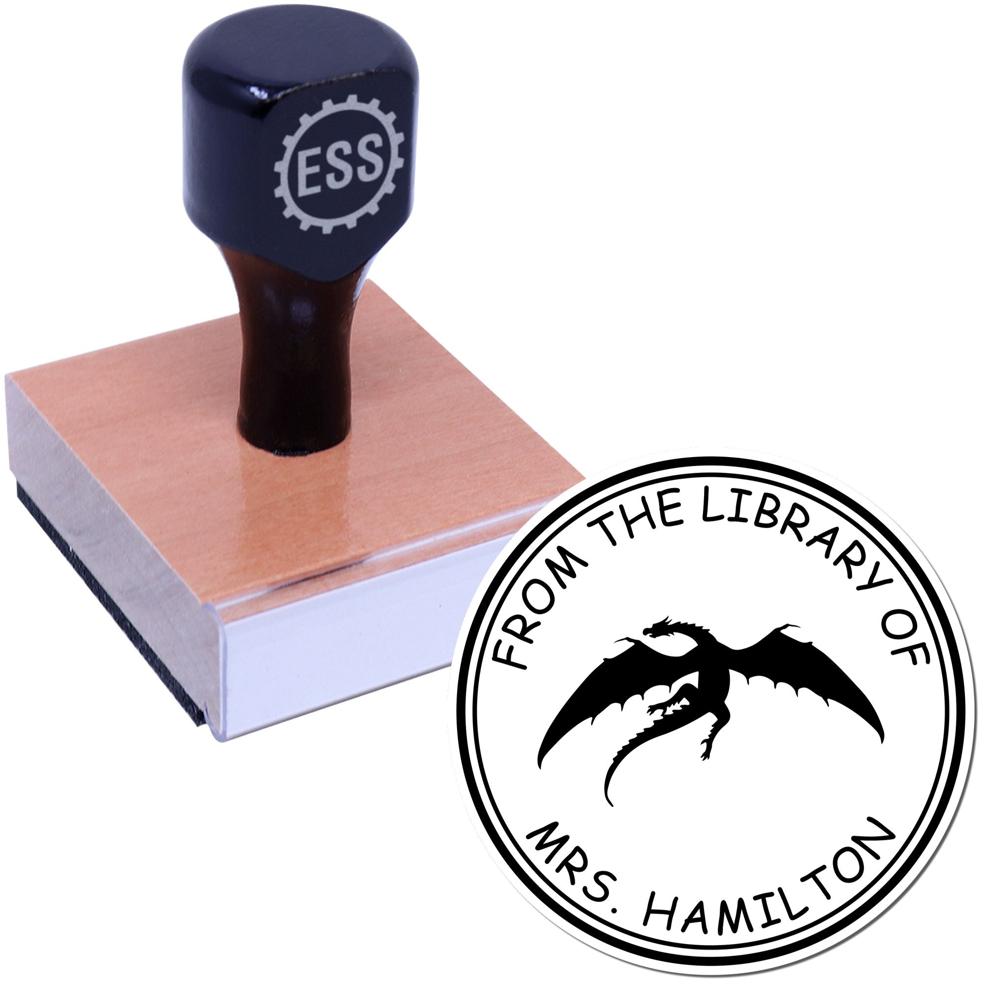 Wood Handle Storm Whisper Custom Name Inscription Stamper
