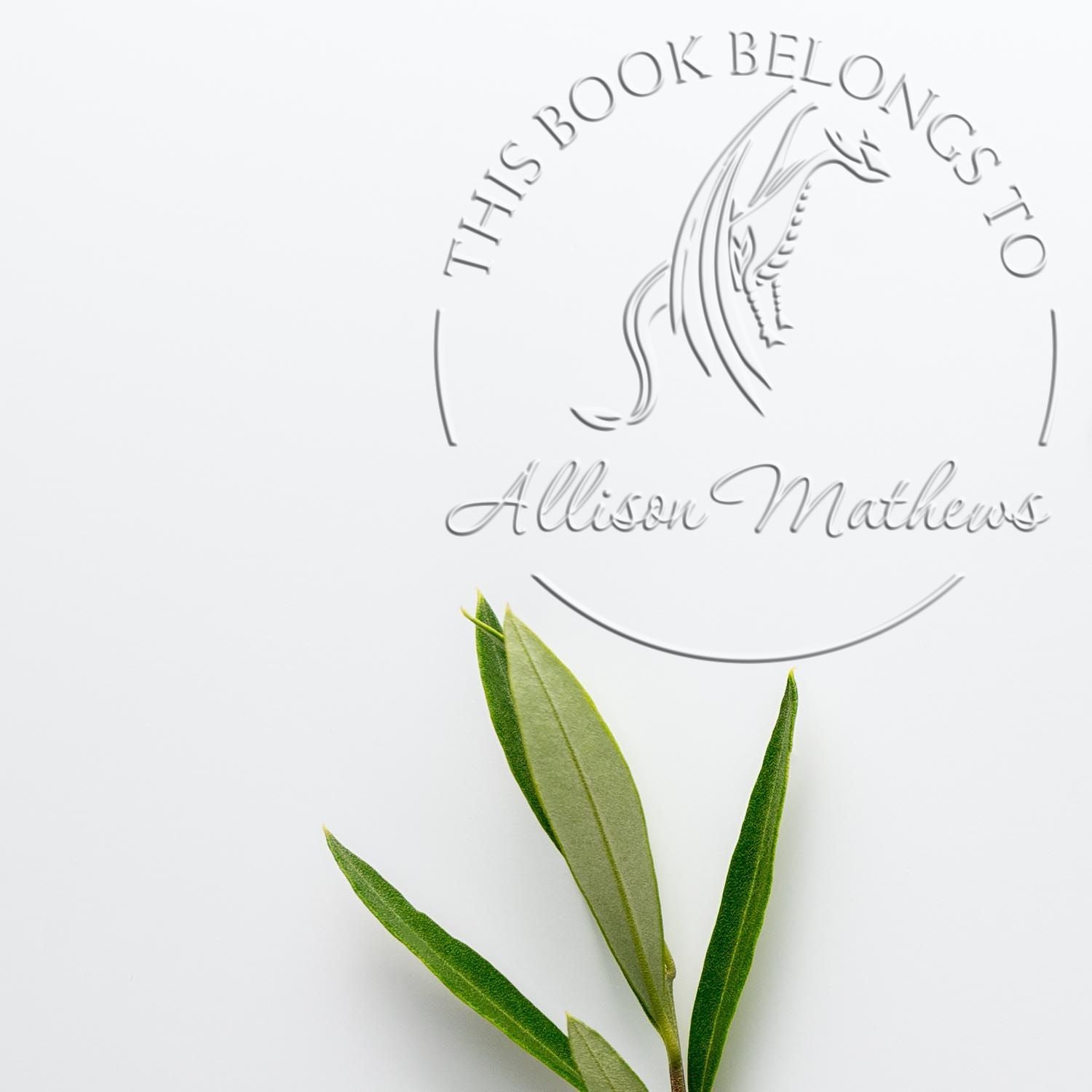 Soft Sun Spark Personalized Book Ownership Embossed Stamp - Engineer Seal Stamps