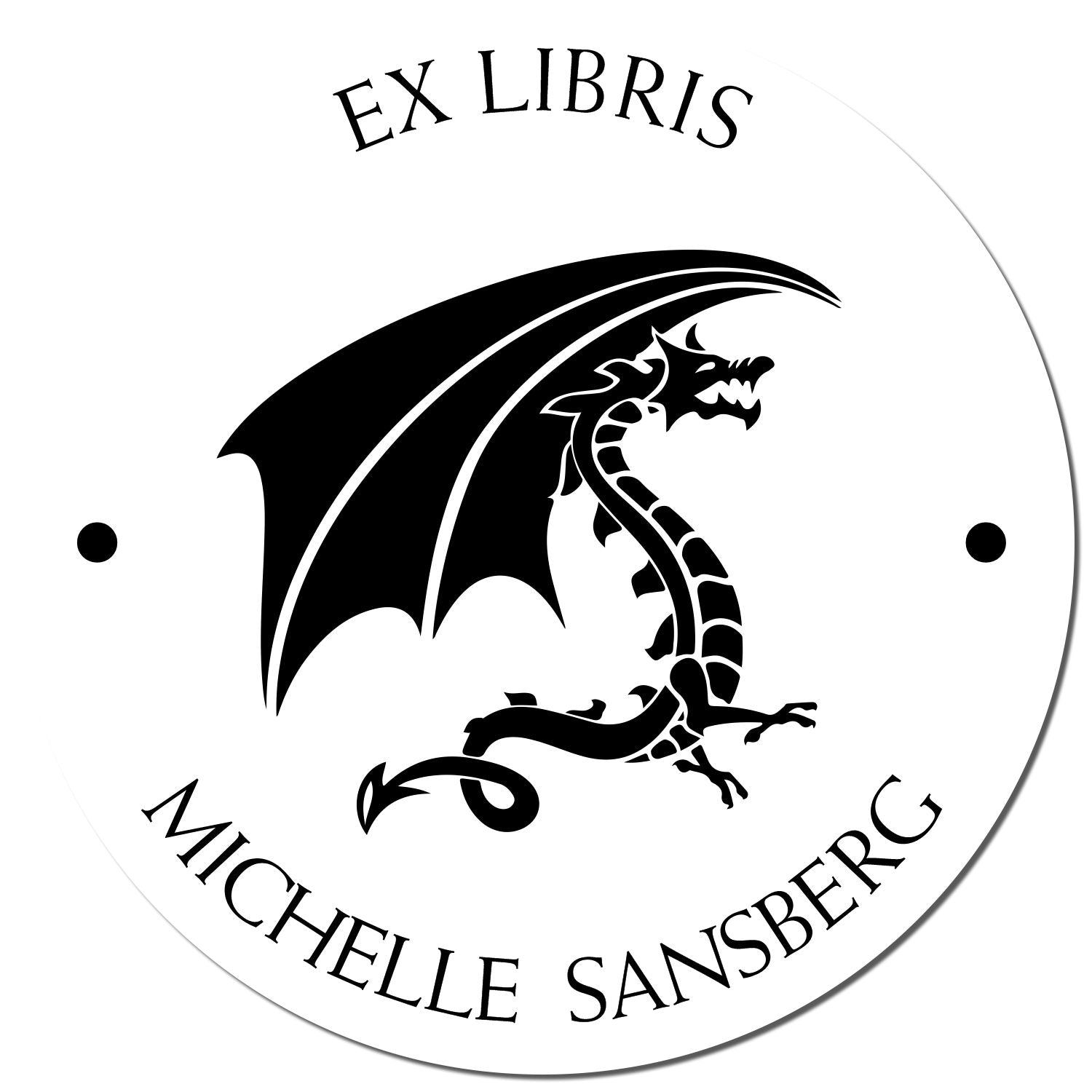 PSI Pre-Inked Crystal Gaze Personalized Book Property Stamper - Engineer Seal Stamps