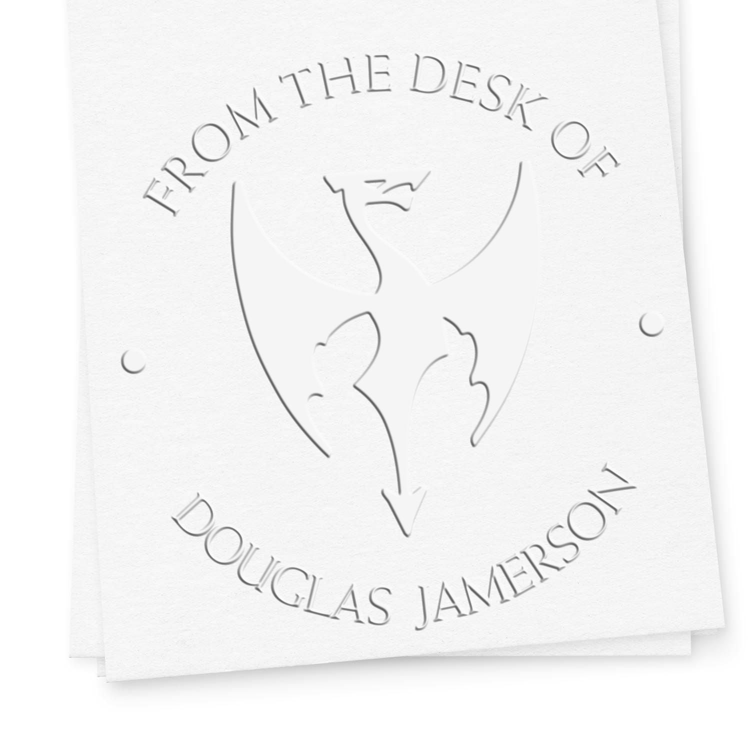 Desk Lightning Strike Personalized Library Name Embossed Stamp - Engineer Seal Stamps