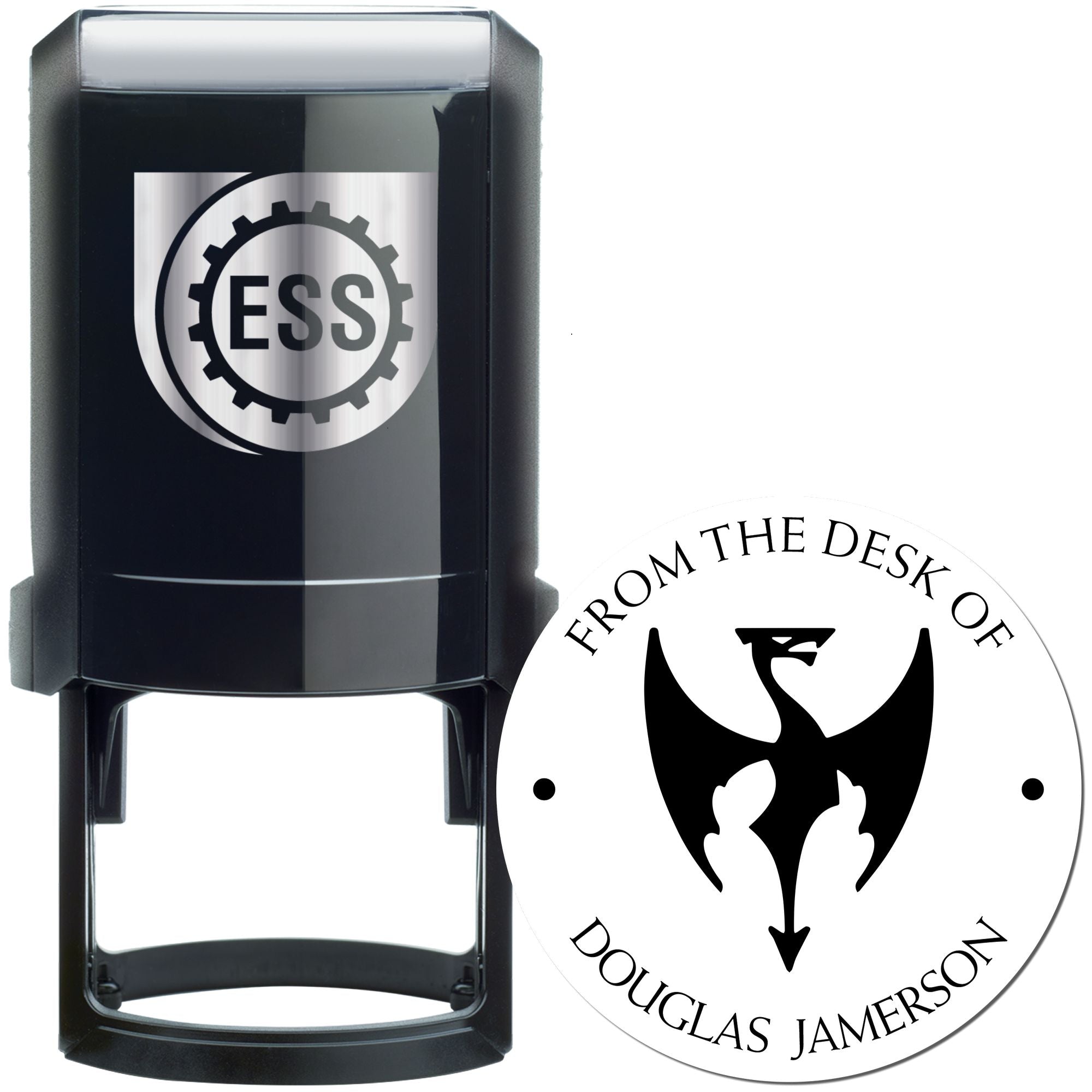 Self-Inking Lightning Strike Custom Private Library Stamp - Engineer Seal Stamps