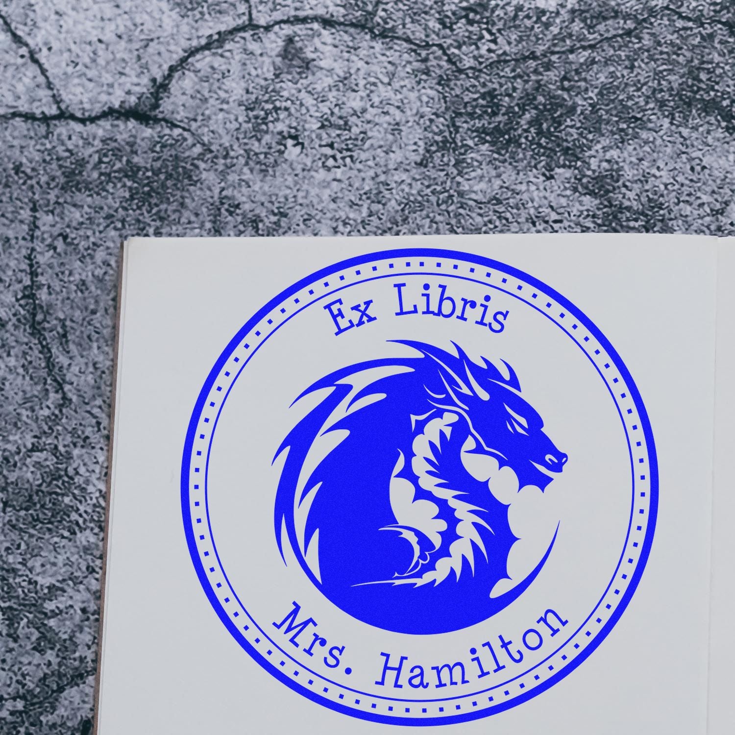 Wood Handle Comet Blast Custom Belongs To Stamper - Engineer Seal Stamps