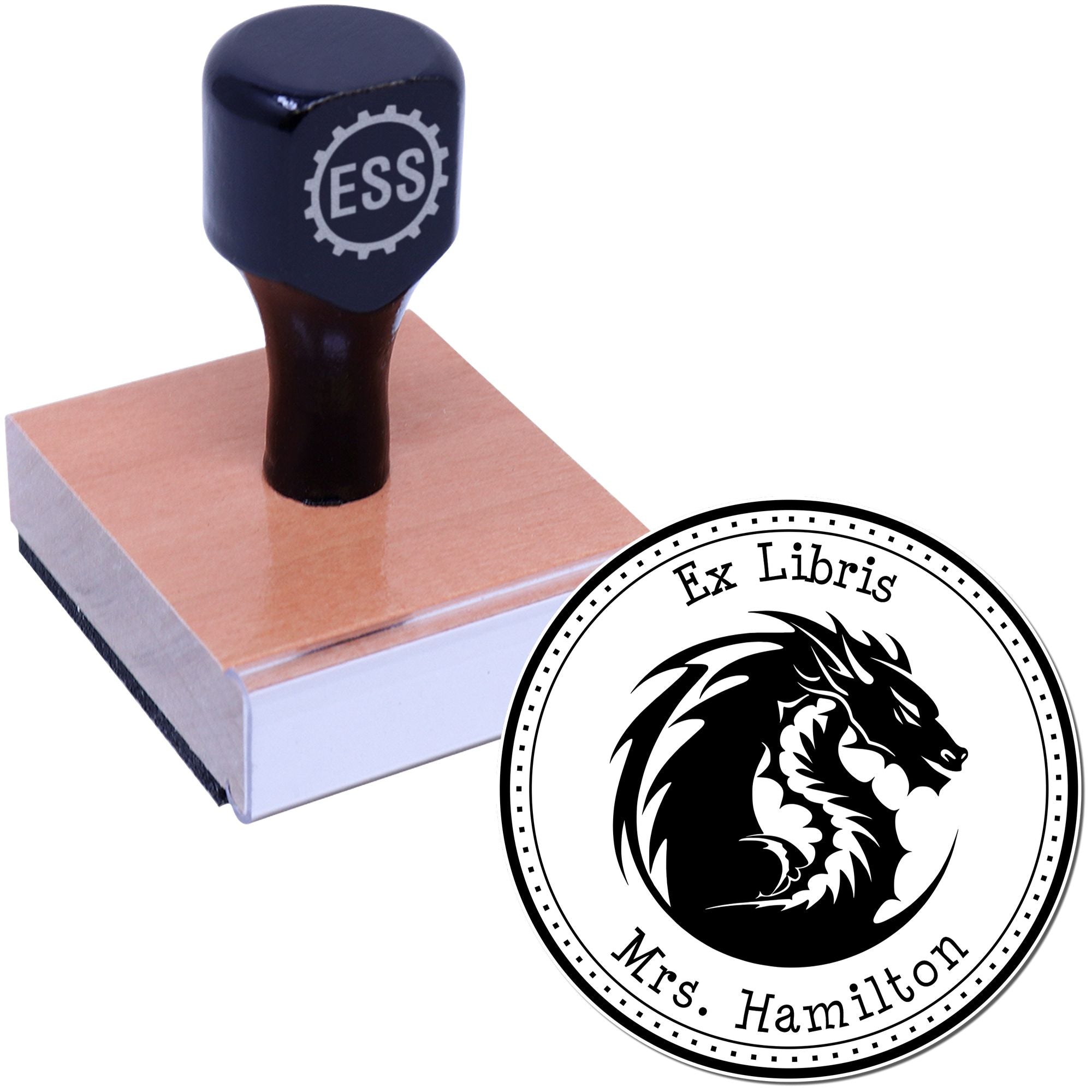 Wood Handle Comet Blast Custom Belongs To Stamper - Engineer Seal Stamps