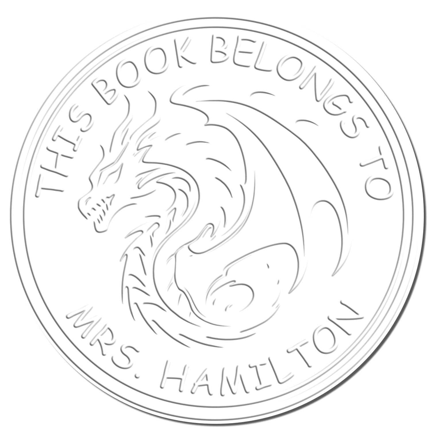 Soft Wind Rider Personalized Belongs To Embossed Stamp - Engineer Seal Stamps