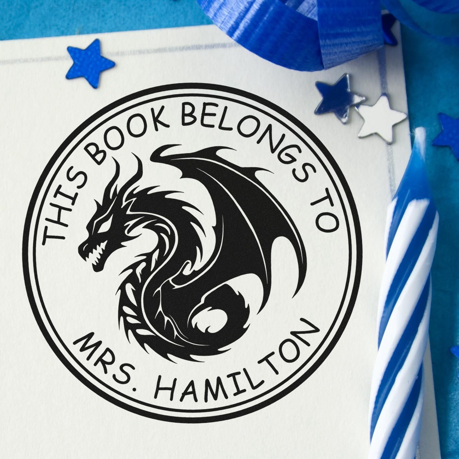 Pre-Inked Wind Rider Personalized From The Library Of Stamp - Engineer Seal Stamps