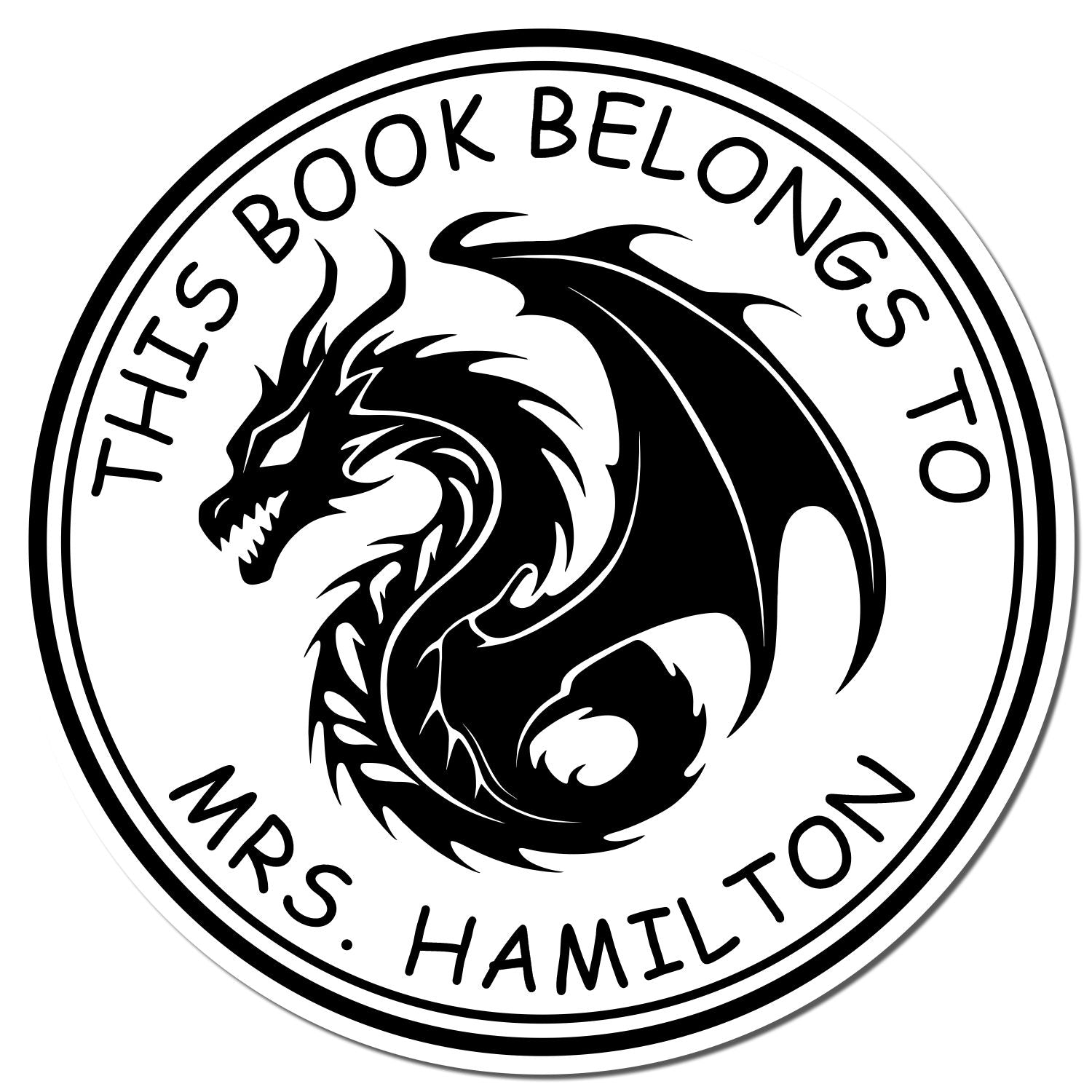 Pre-Inked Wind Rider Personalized From The Library Of Stamp - Engineer Seal Stamps