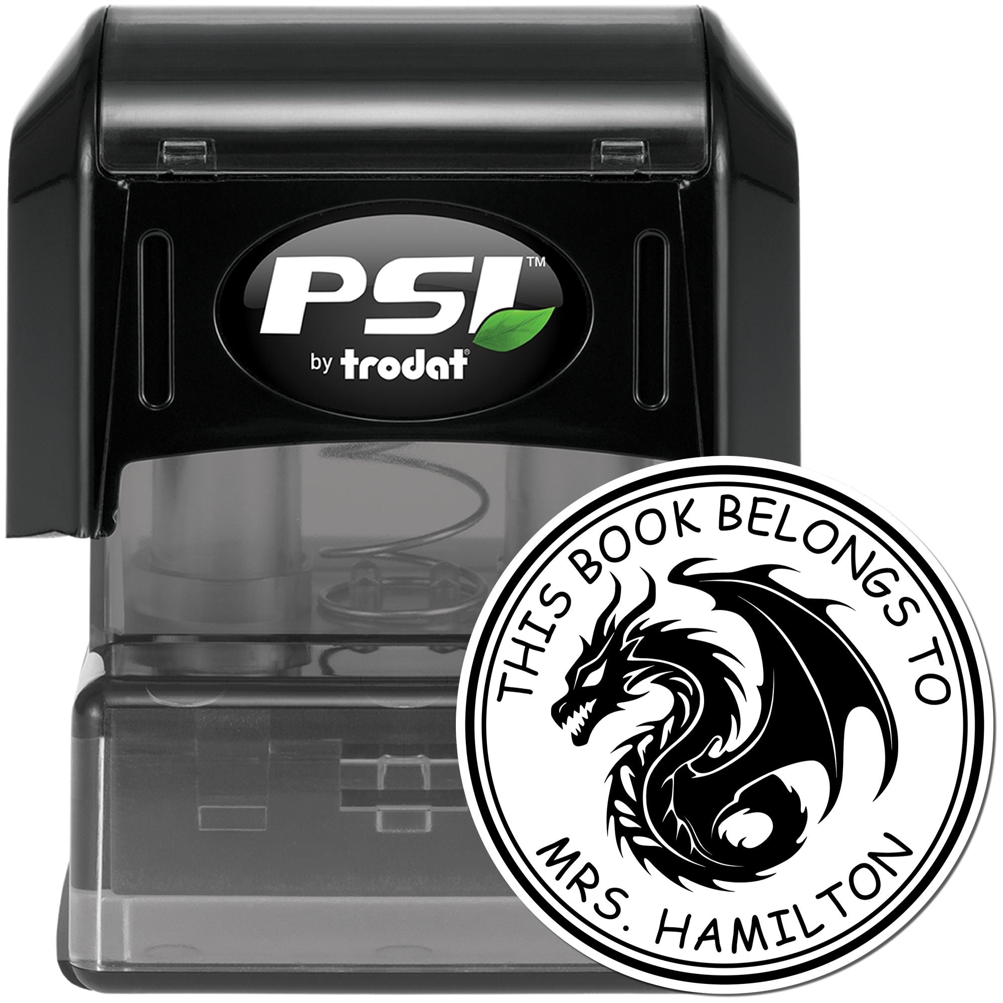 PSI Pre-Inked Wind Rider Custom Made My Library Stamp - Engineer Seal Stamps