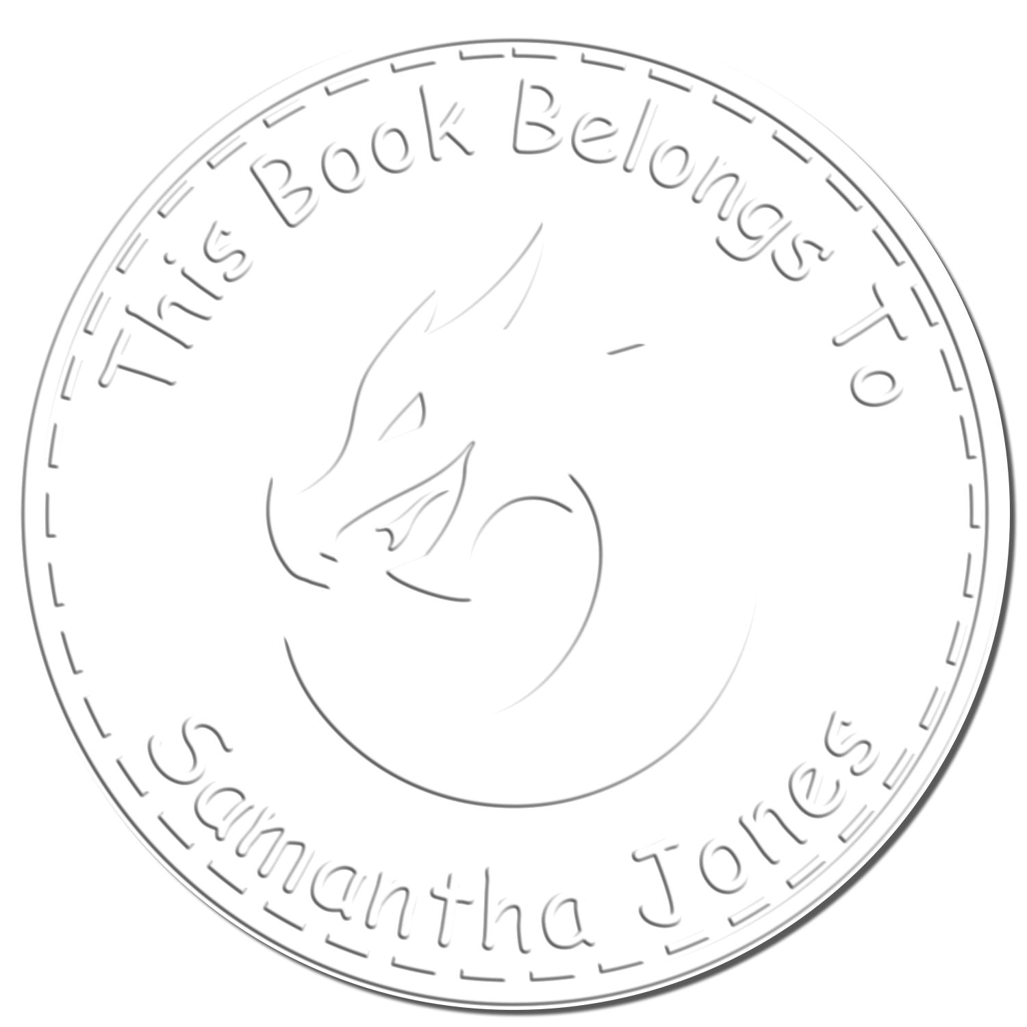 Desk Quake Stomper Personalized Library Name Embossing Stamp - Engineer Seal Stamps