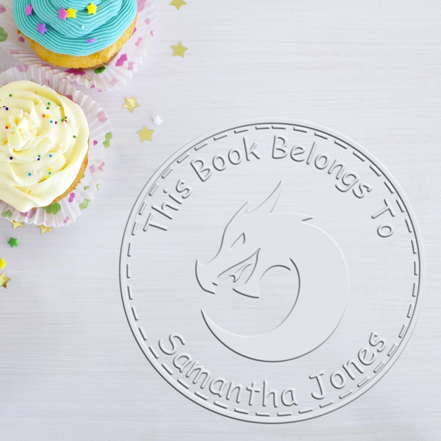 Desk Quake Stomper Personalized Library Name Embossing Stamp - Engineer Seal Stamps