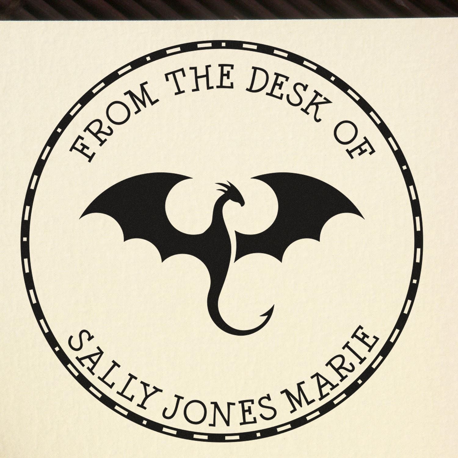 Wood Handle Glitter Gust Custom Book Stamp - Engineer Seal Stamps