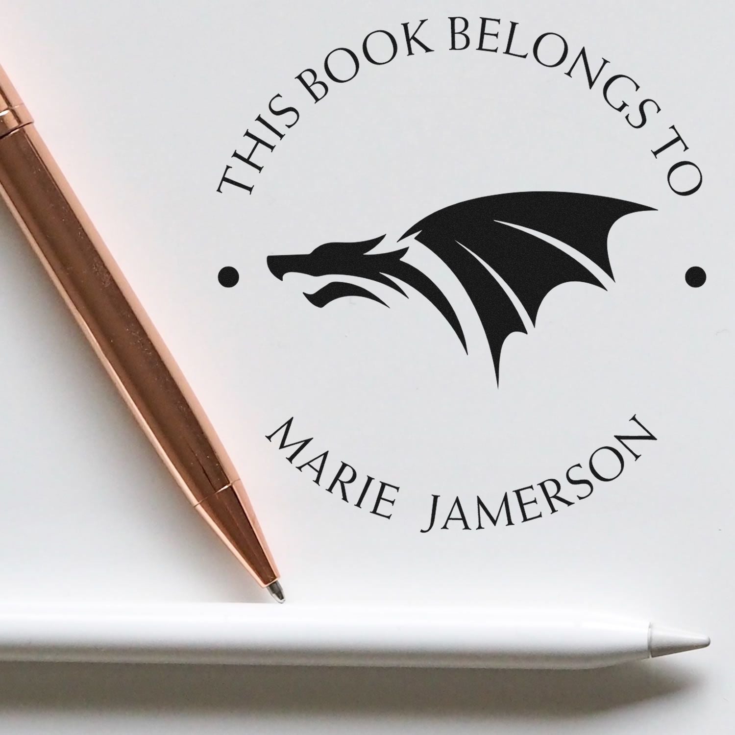 Wood Handle Rainbow Riser Custom Book Stamper - Engineer Seal Stamps