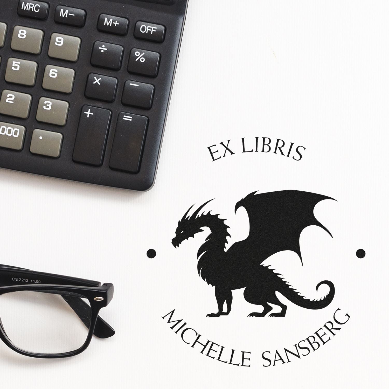 Wood Handle Solar Twister Custom Book Belongs to Stamp - Engineer Seal Stamps