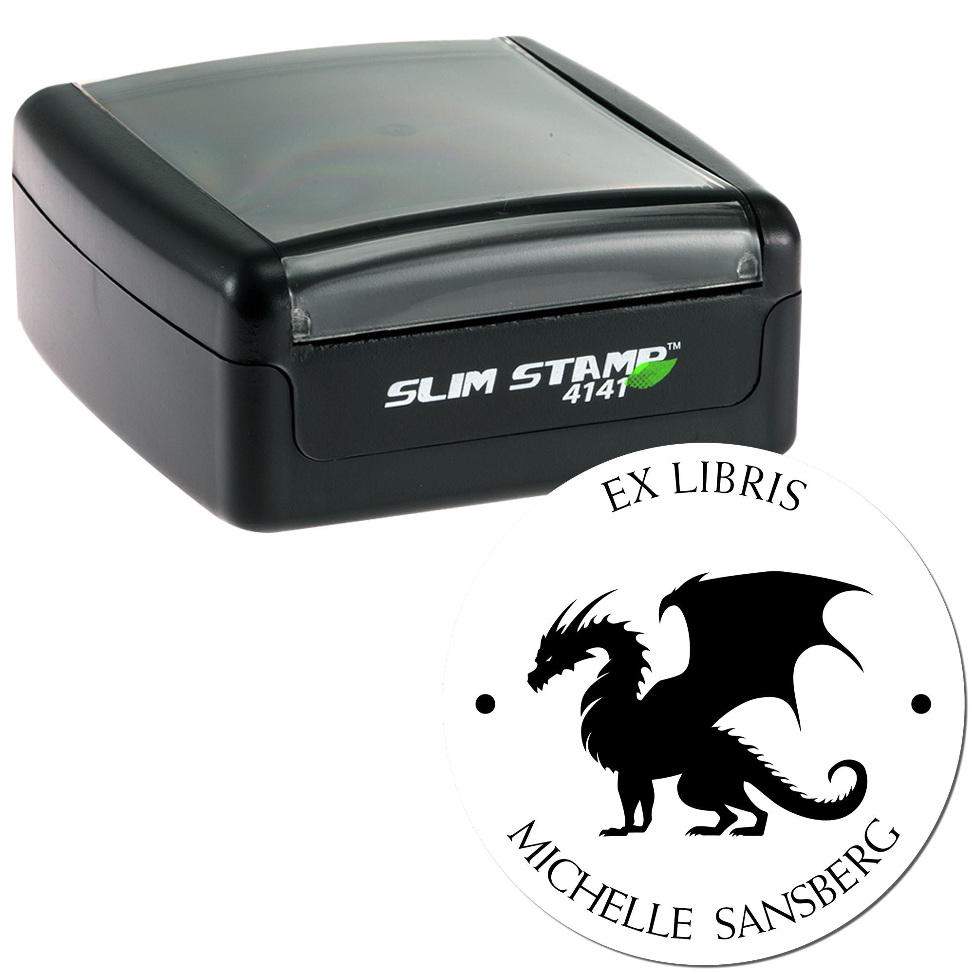 Pre-Inked Solar Twister Personalized Library Collection Stamp - Engineer Seal Stamps