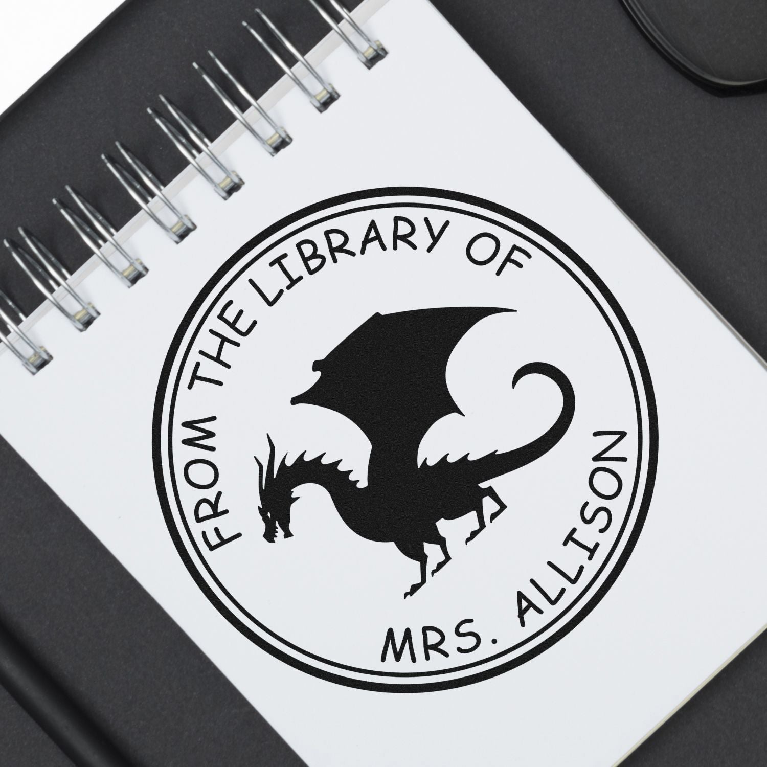 Pre-Inked Galaxy Glider Personalized Library Collection Stamper - Engineer Seal Stamps