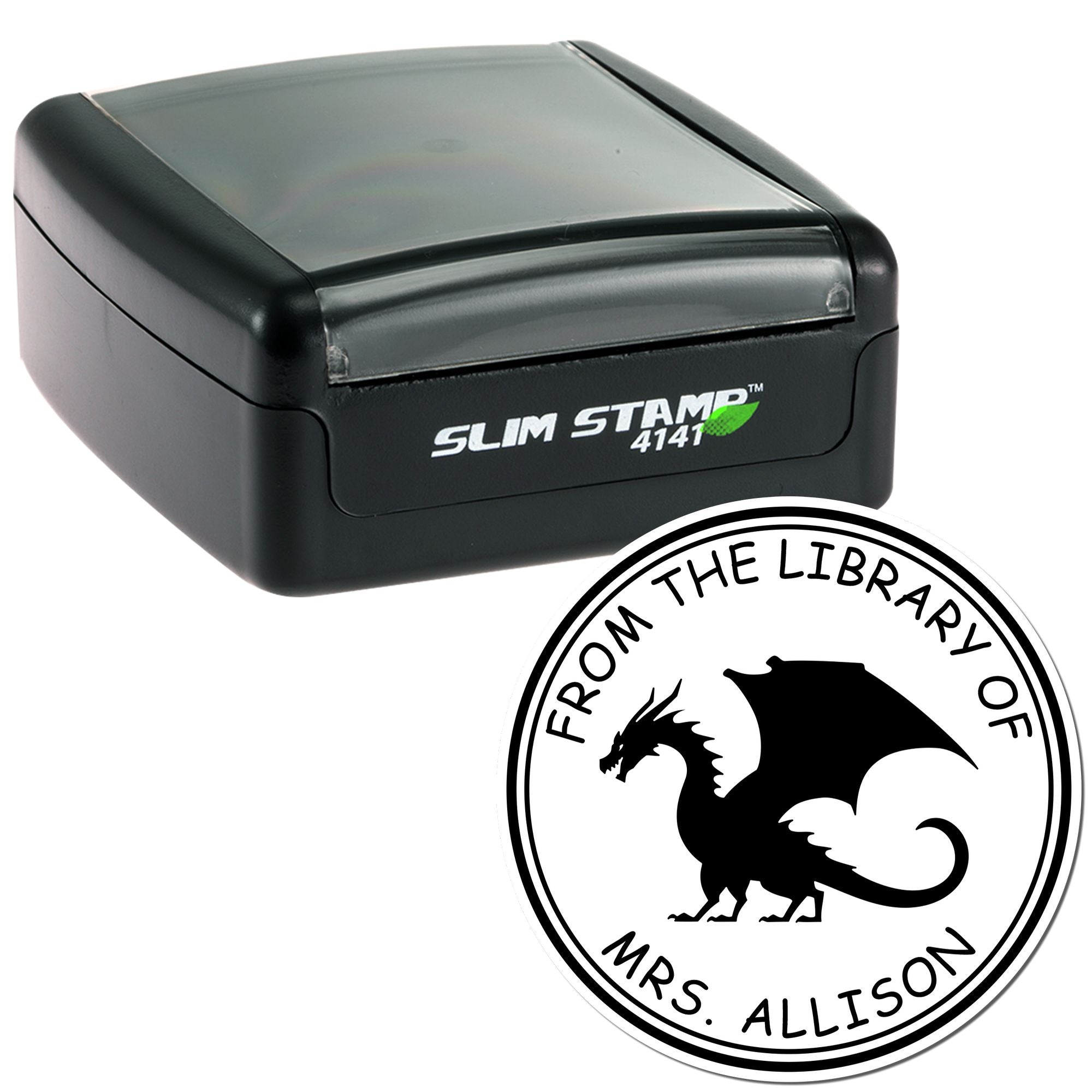 Pre-Inked Galaxy Glider Personalized Library Collection Stamper - Engineer Seal Stamps