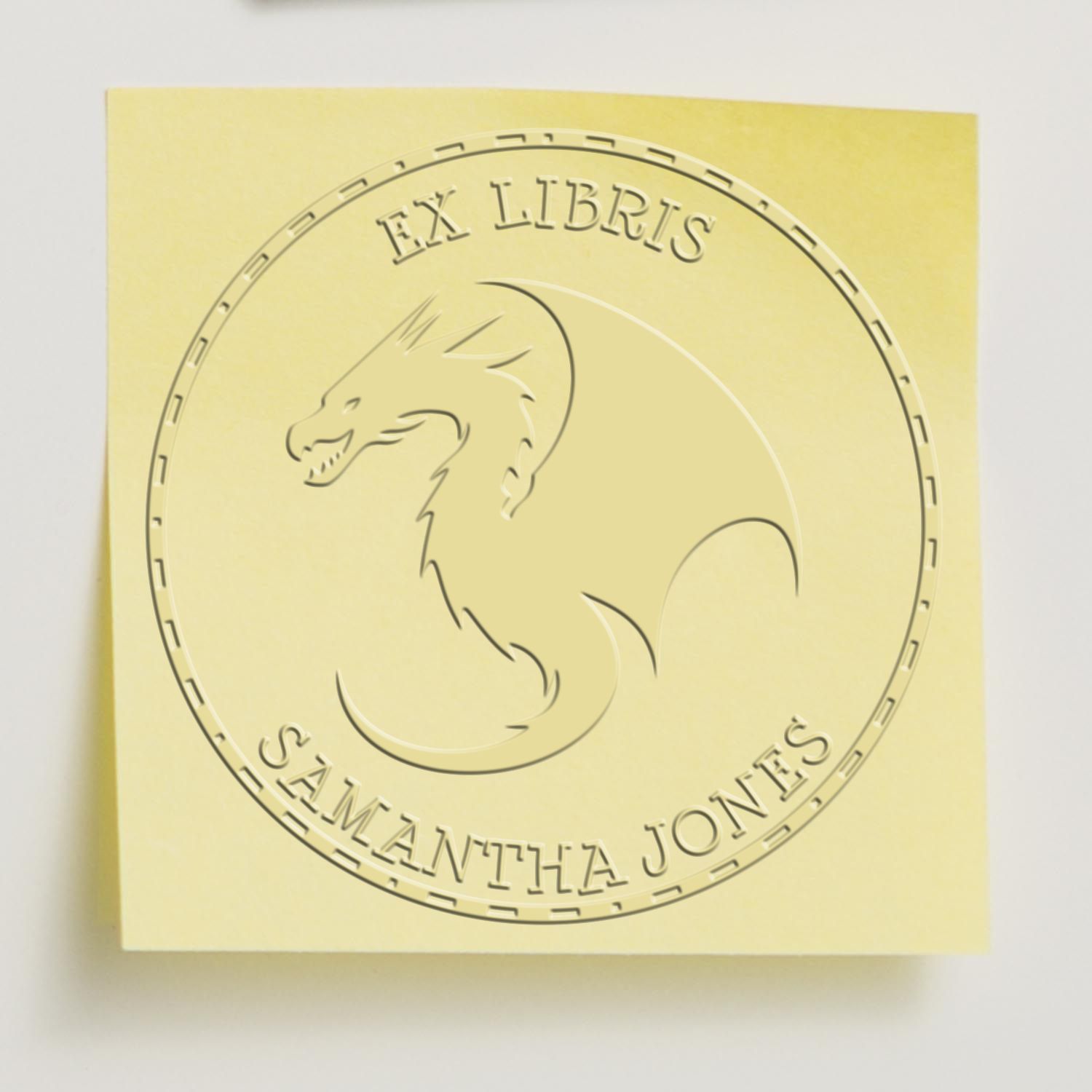 Soft Aether Breath Personalized Bibliophile Embossed Stamp