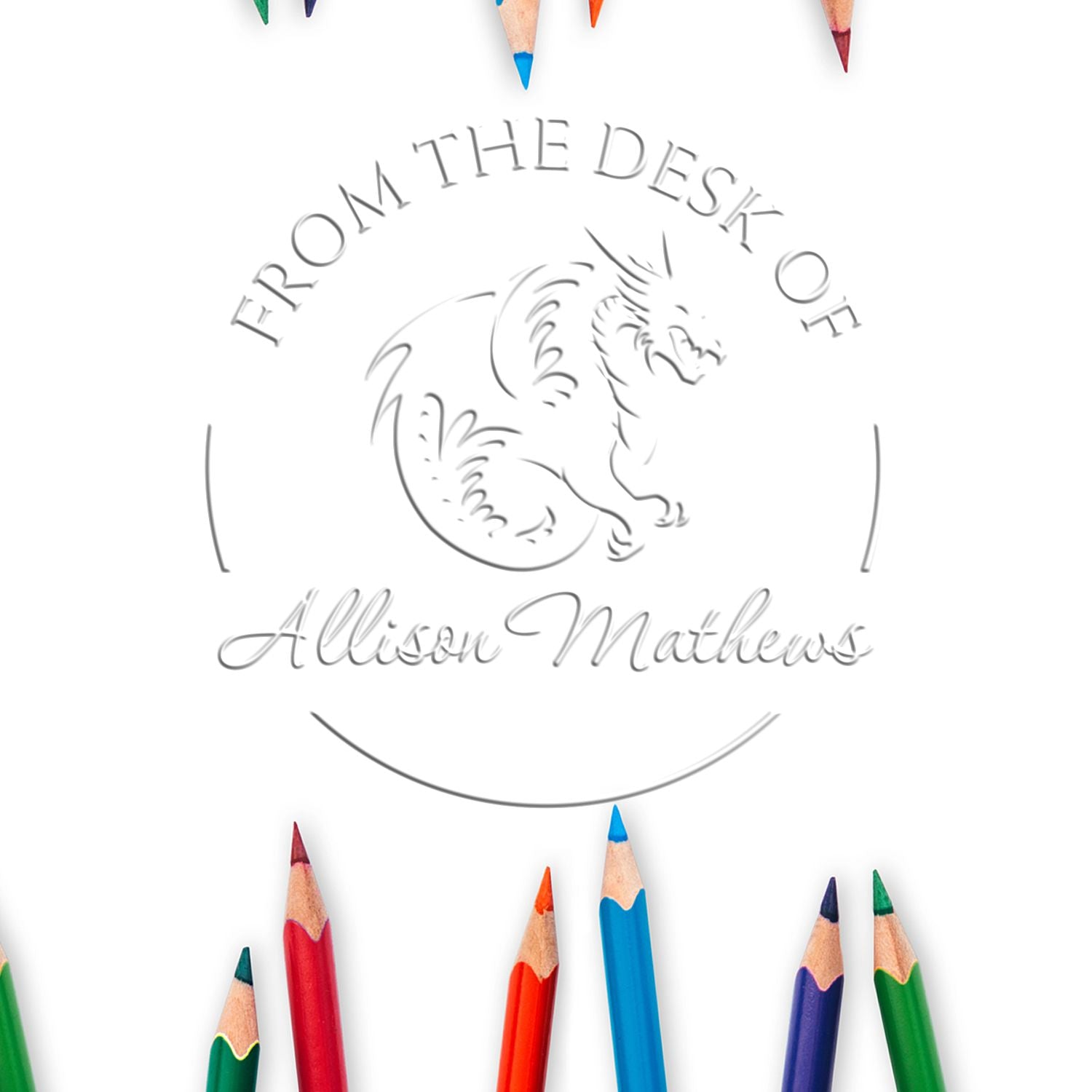 Soft Quasar Quill Personalized Bibliophile Embossing Seal - Engineer Seal Stamps