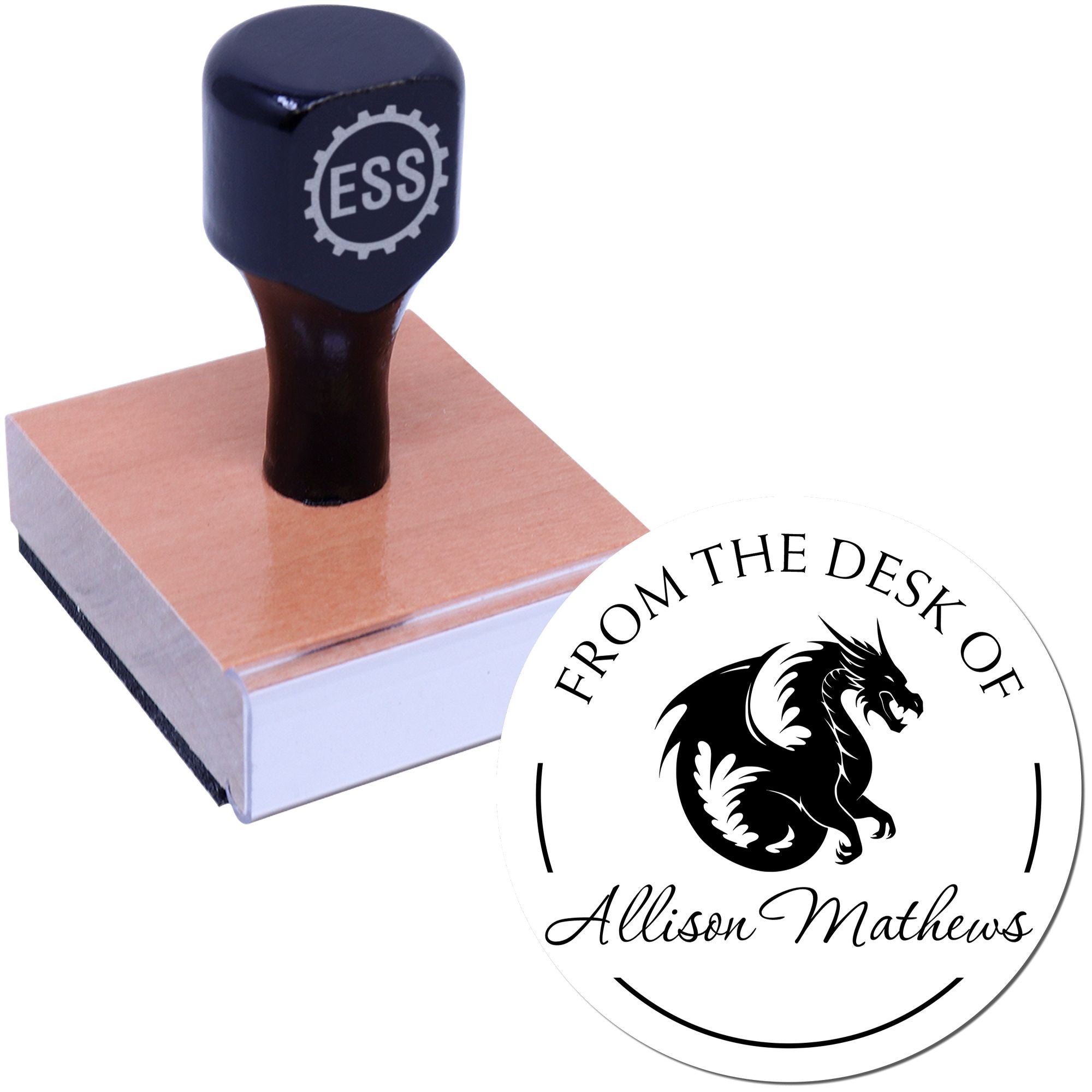 Wood Handle Quasar Quill Custom Book Lover Stamp - Engineer Seal Stamps