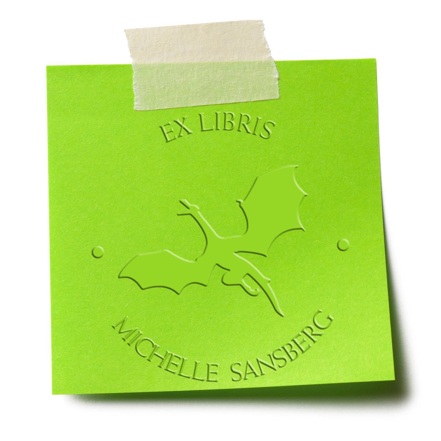 Desk Pulsar Plume Personalized Bibliophile Embossed Stamp - Engineer Seal Stamps