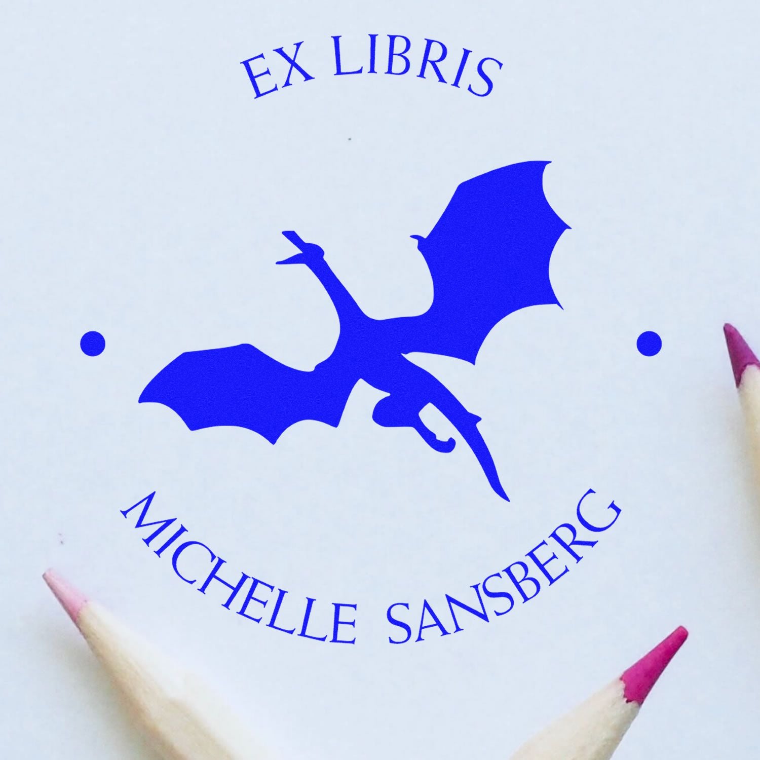 PSI Pre-Inked Pulsar Plume Custom Made Private Library Stamp - Engineer Seal Stamps