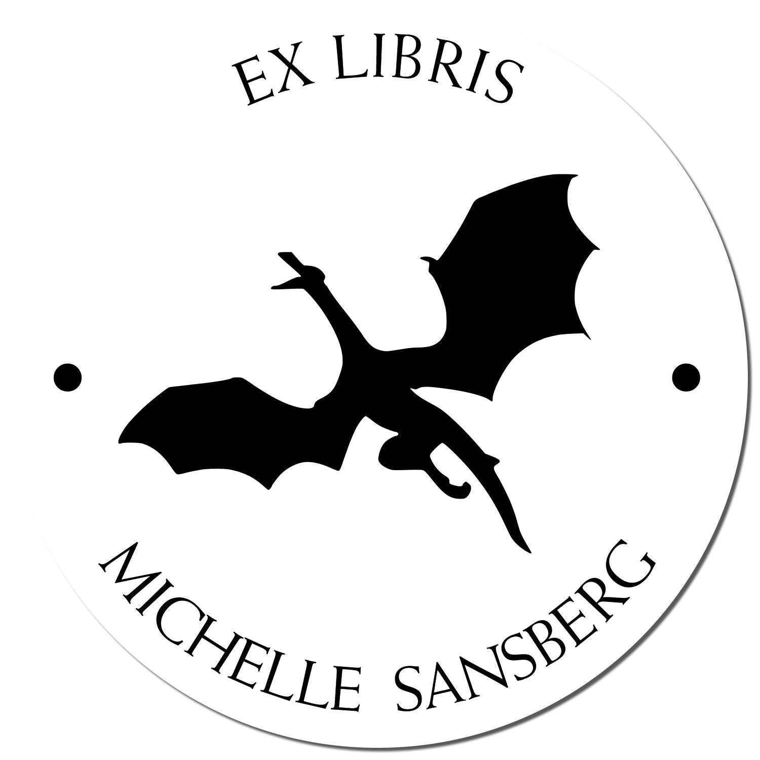 Wood Handle Pulsar Plume Custom Book Name Stamp - Engineer Seal Stamps