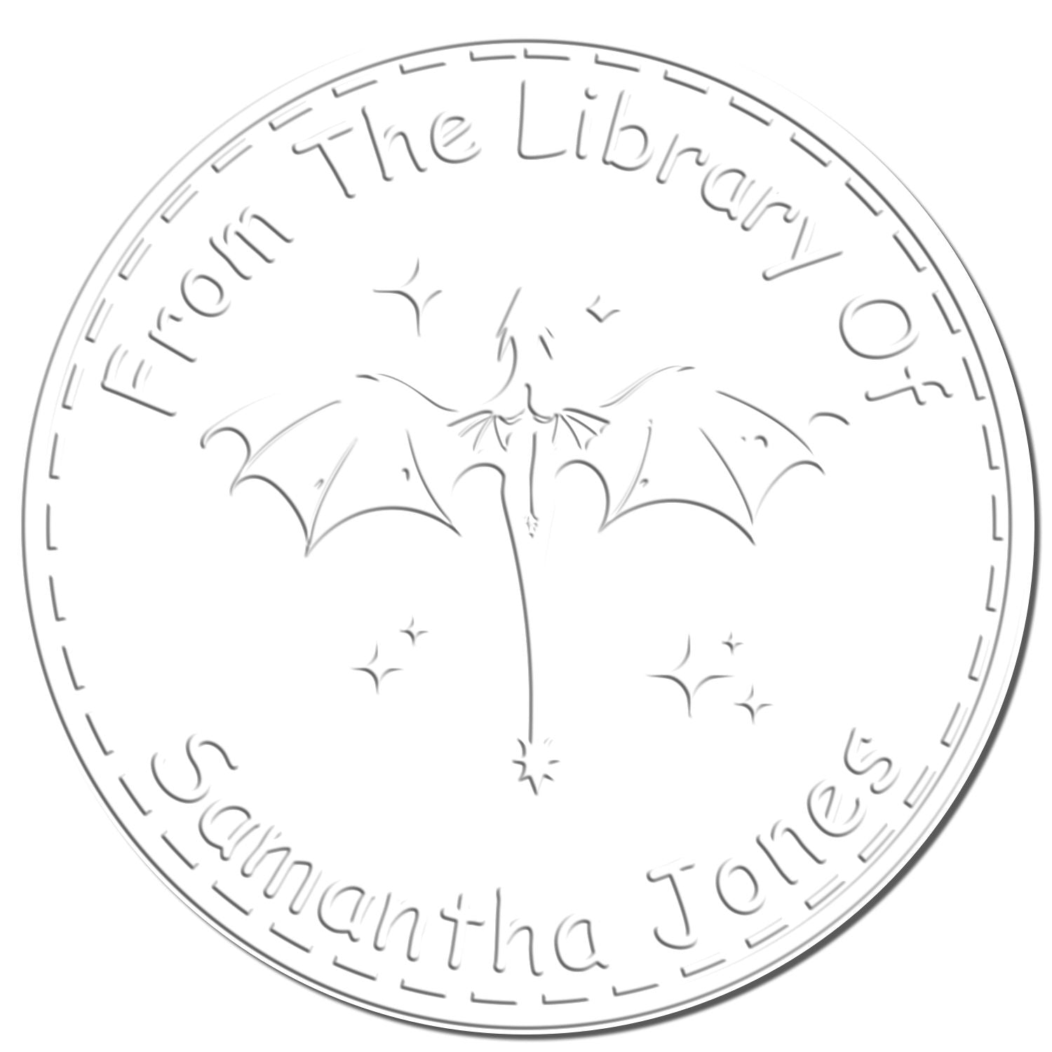 Hybrid Starlight Serpent Personalized Book Property Paper Embosser - Engineer Seal Stamps