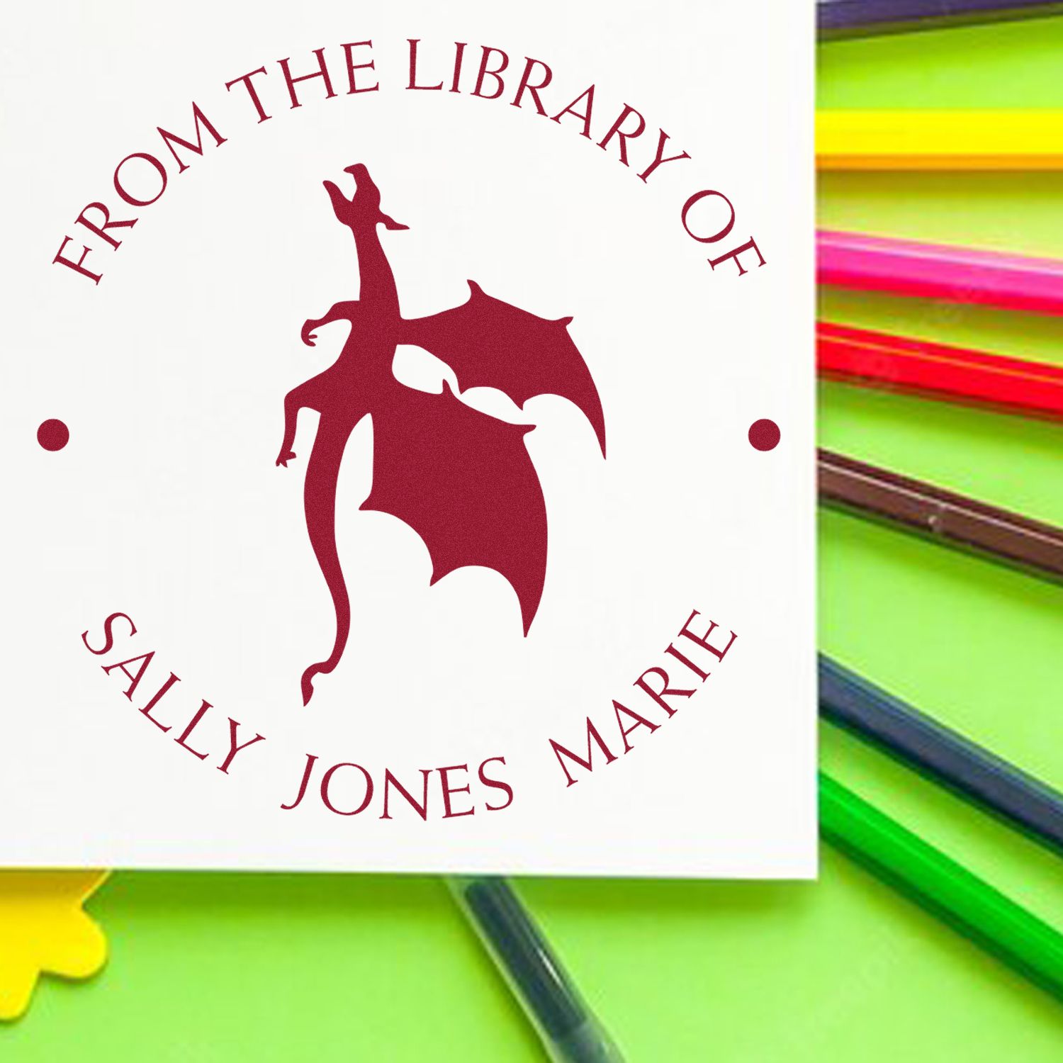 Pre-Inked Quantum Quiver Personalized Name Stamper - Engineer Seal Stamps