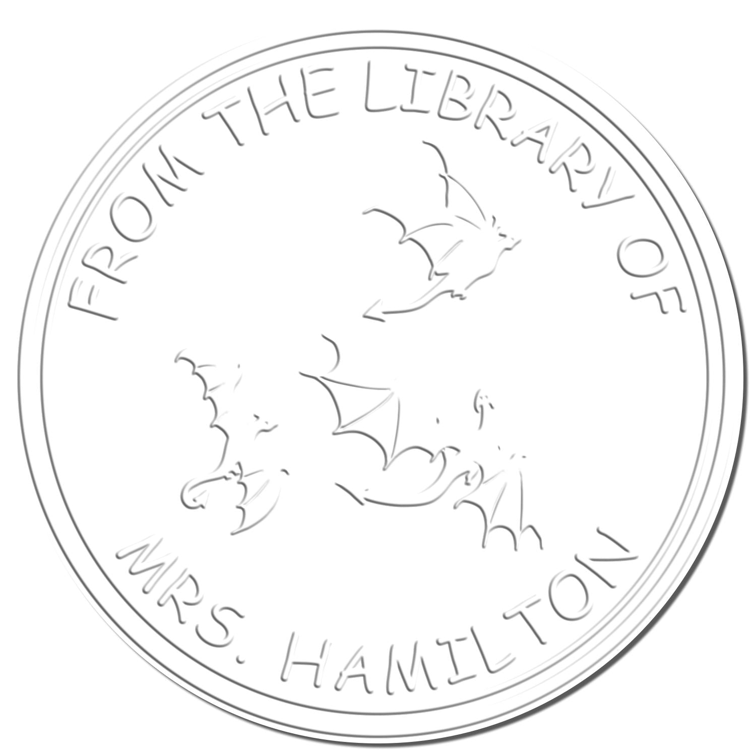 Hybrid Astral Ash Personalized Bookplate Embossing Seal - Engineer Seal Stamps