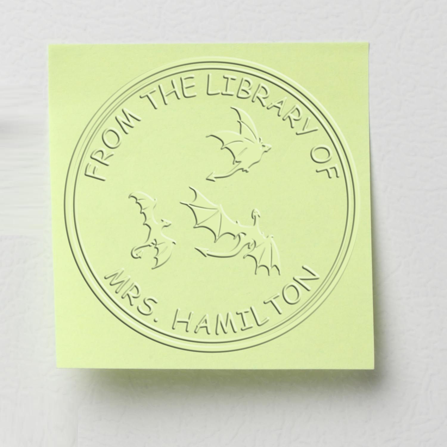 Desk Astral Ash Personalized Book Embossed Stamp - Engineer Seal Stamps