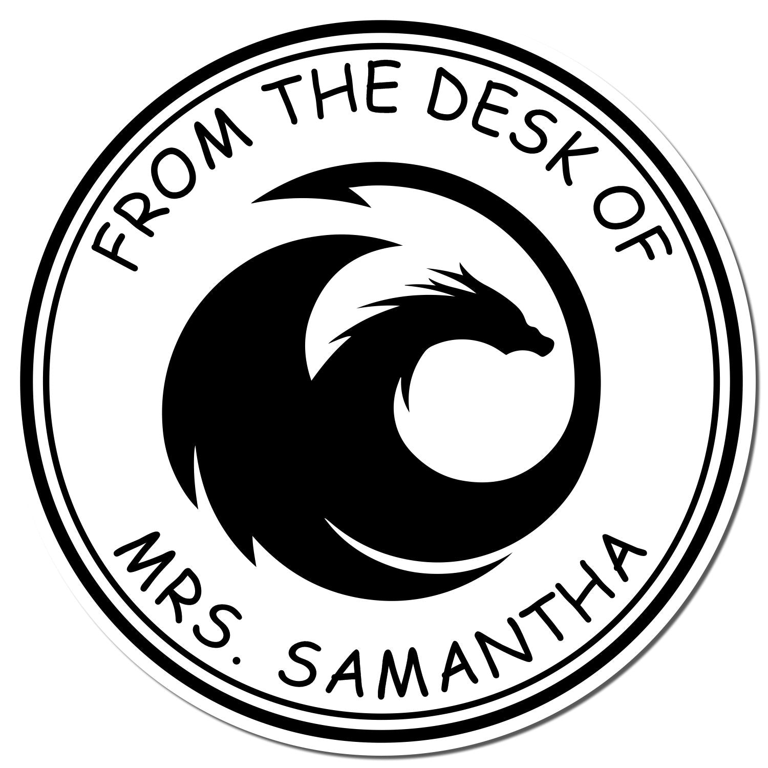 Self-Inking Eclipse Echo Custom Made Book Library Stamper - Engineer Seal Stamps