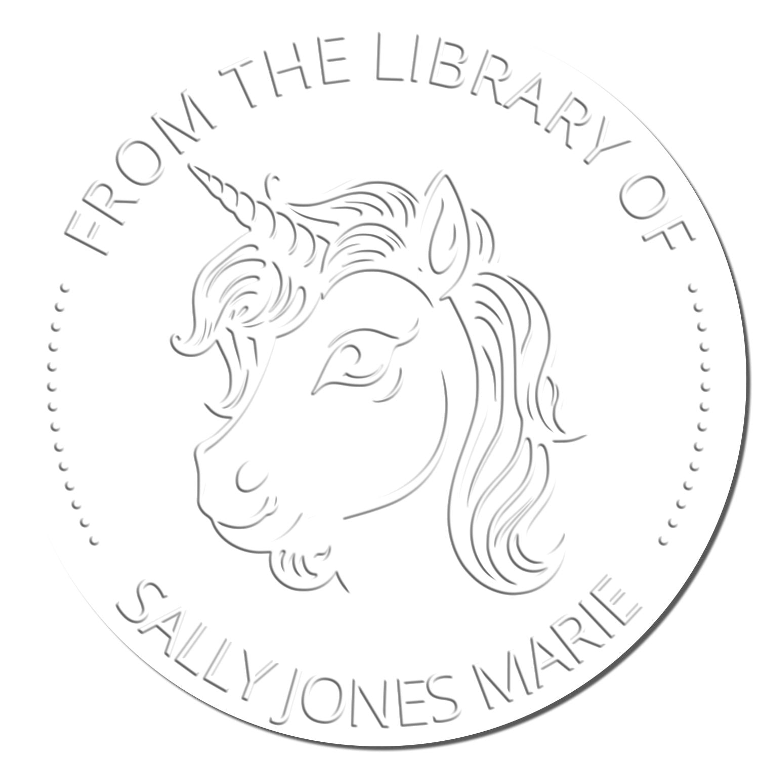 Glittermane Unicorn Desk Customized Book Lover Gift Embosser - Engineer Seal Stamps