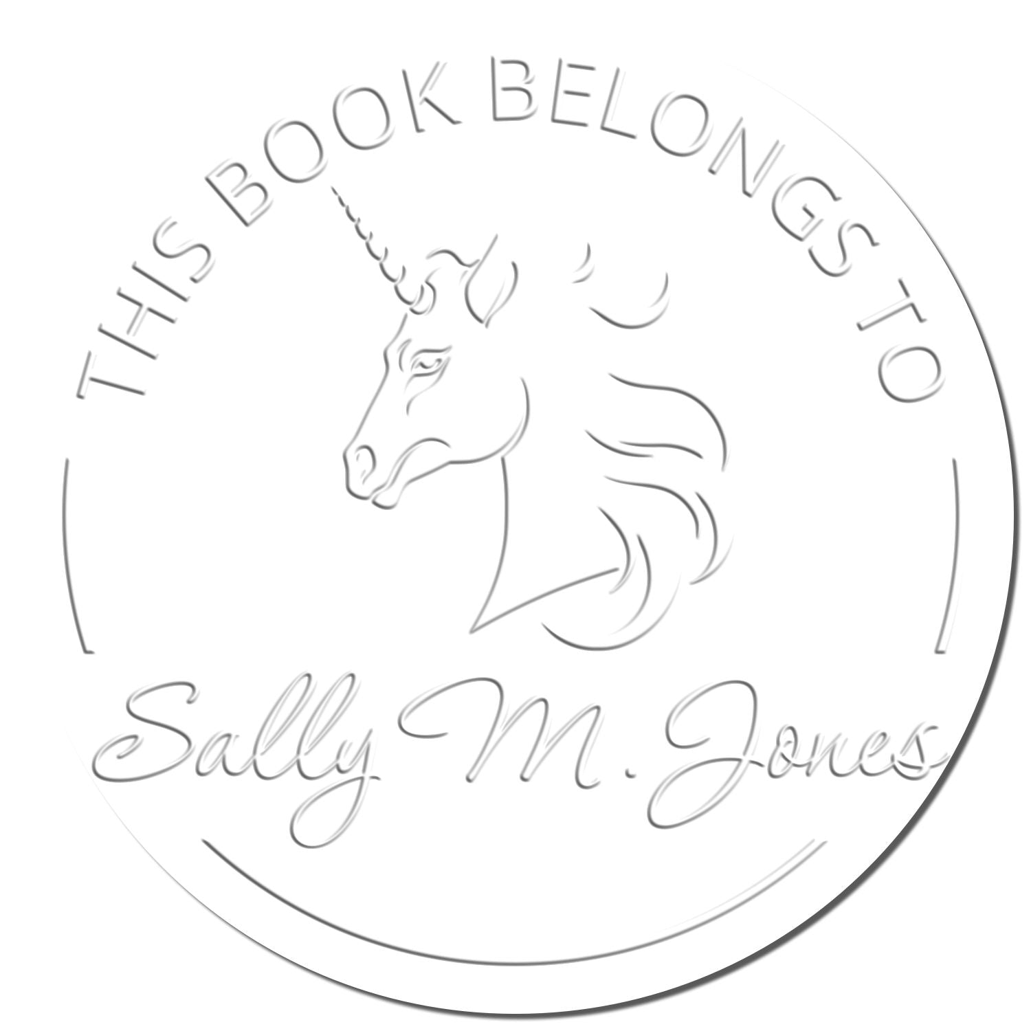 Mysticshine Unicorn Handheld Custom Book Library Embossing Seal - Engineer Seal Stamps