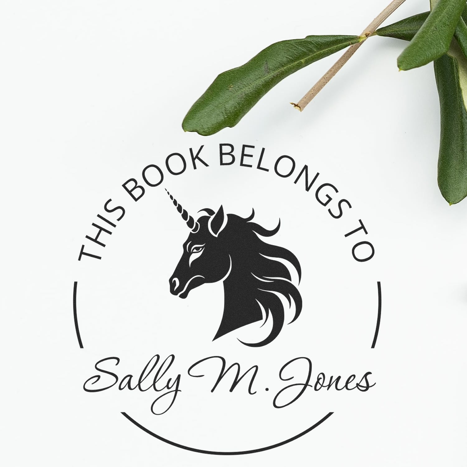 Mysticshine Unicorn Self-Inking Custom Library Ownership Stamp - Engineer Seal Stamps