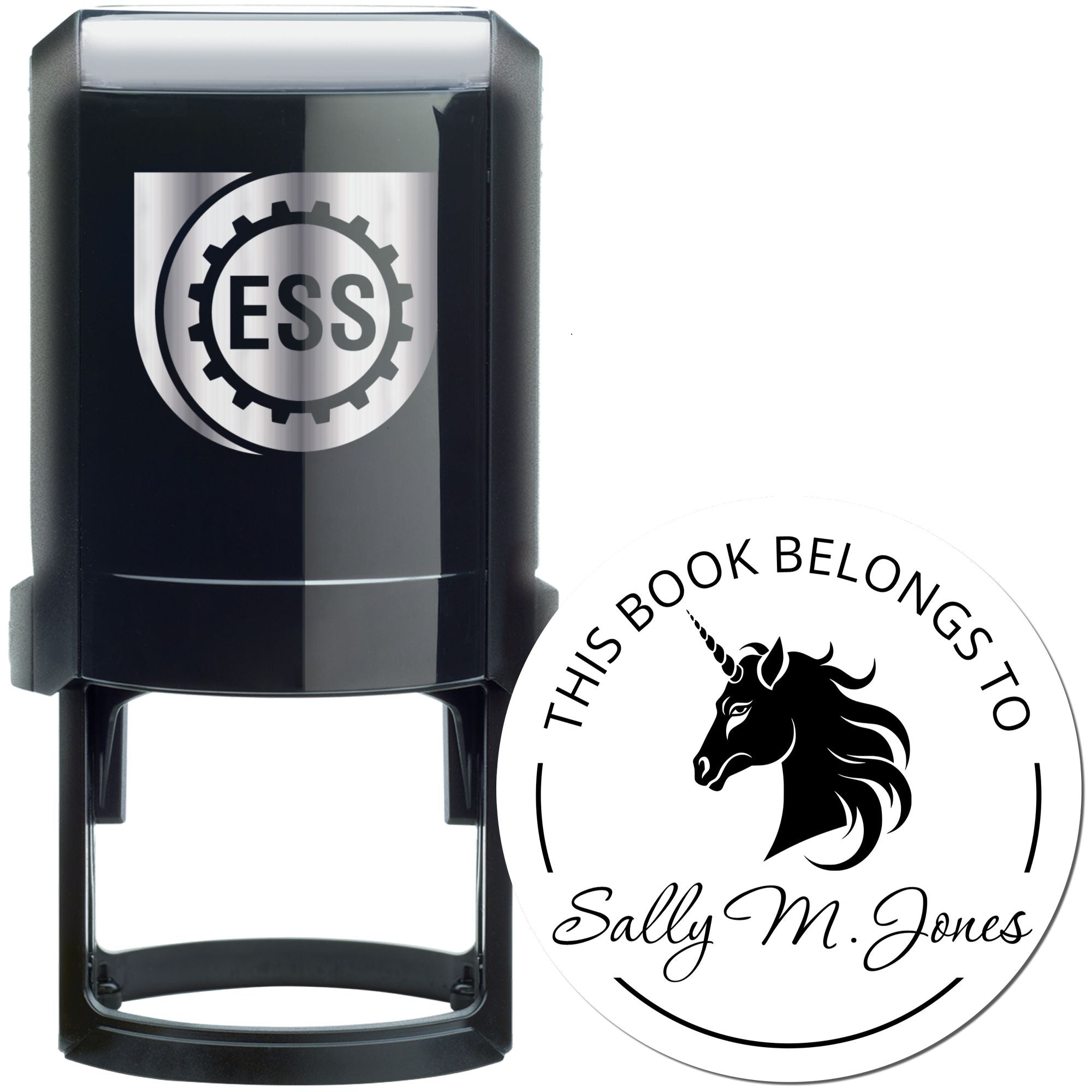 Mysticshine Unicorn Self-Inking Custom Library Ownership Stamp - Engineer Seal Stamps