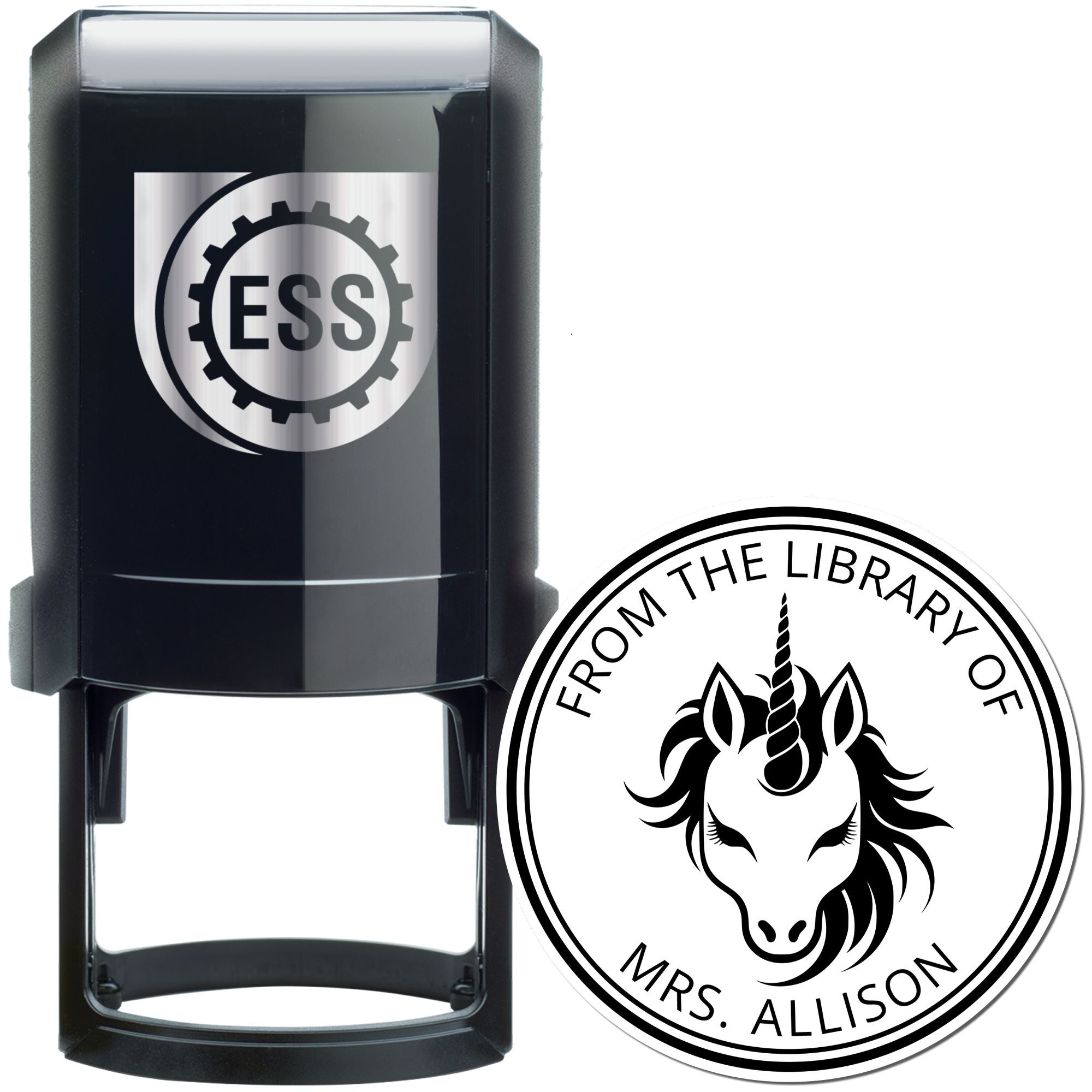 Twinklehorn Magical Unicorn Self-Inking Custom Library Gift Stamp - Engineer Seal Stamps