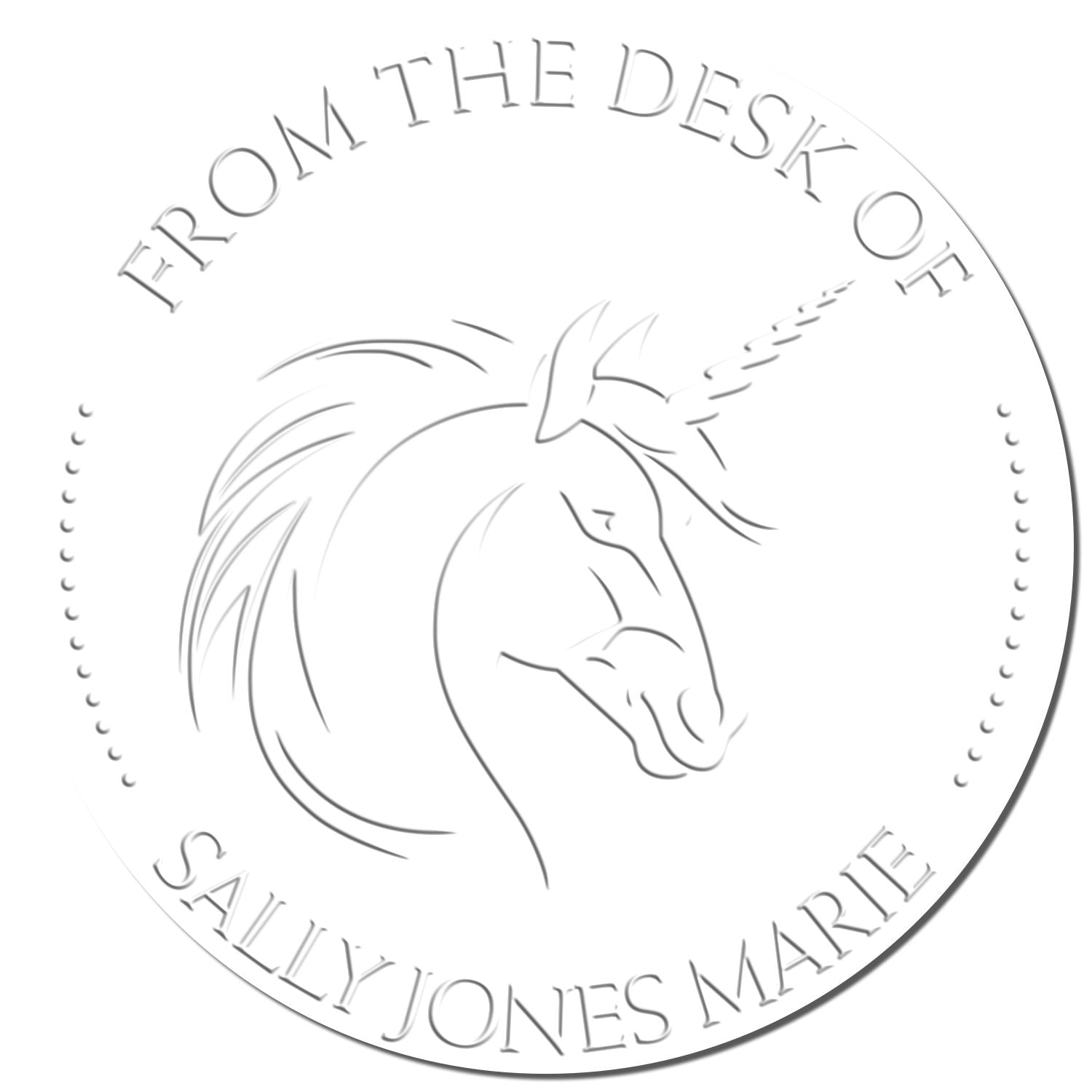 Magicwhisper Magical Unicorn Handheld Custom Ex Libris Design Embosser - Engineer Seal Stamps