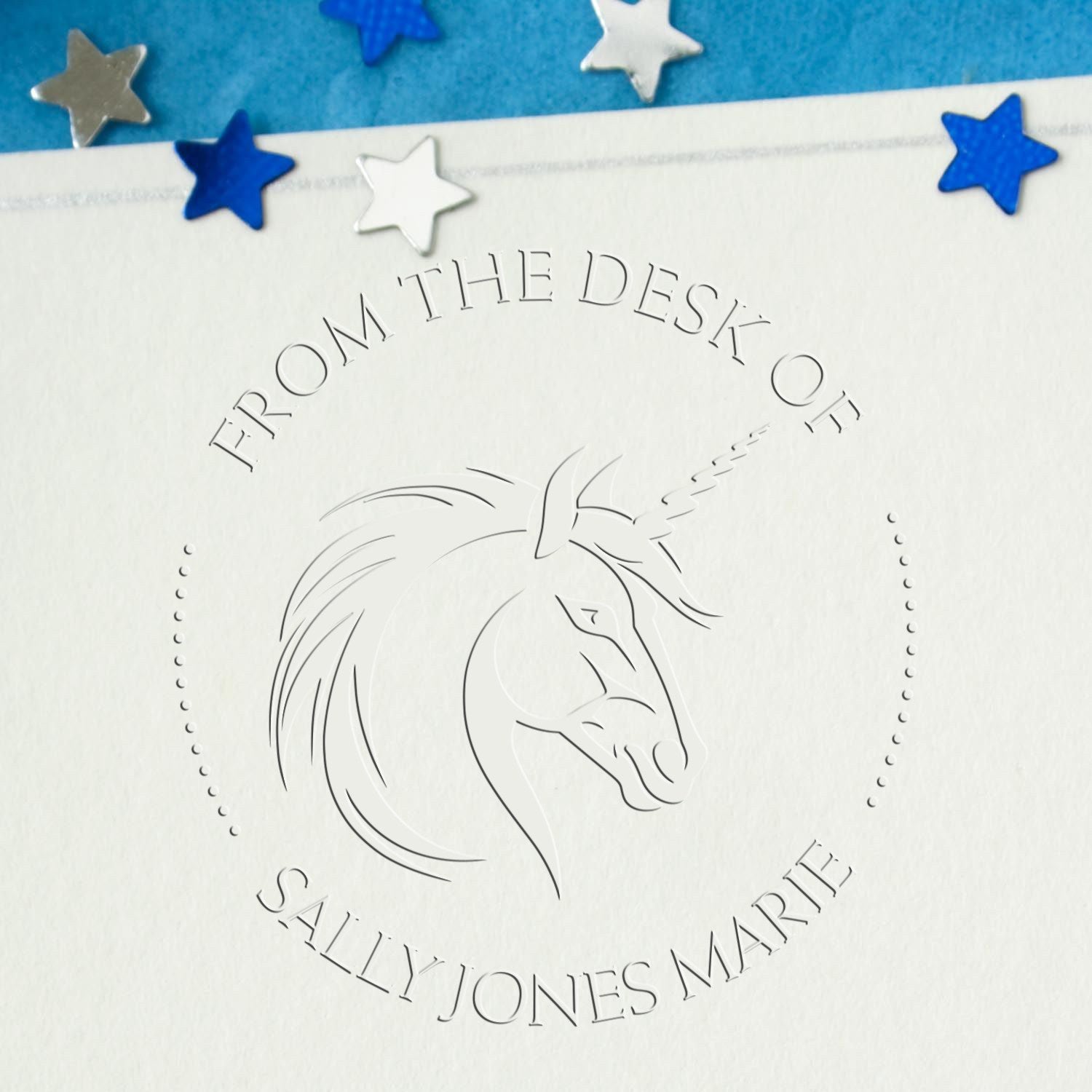 Magicwhisper Magical Unicorn Desk Customized Book Belongs To Embosser - Engineer Seal Stamps
