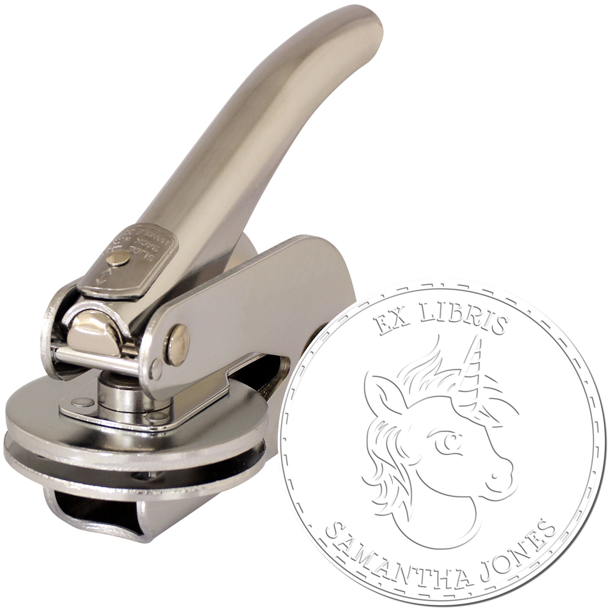 Sapphireglow Magical Unicorn Handheld Custom Ex Libris Design Embossing Seal