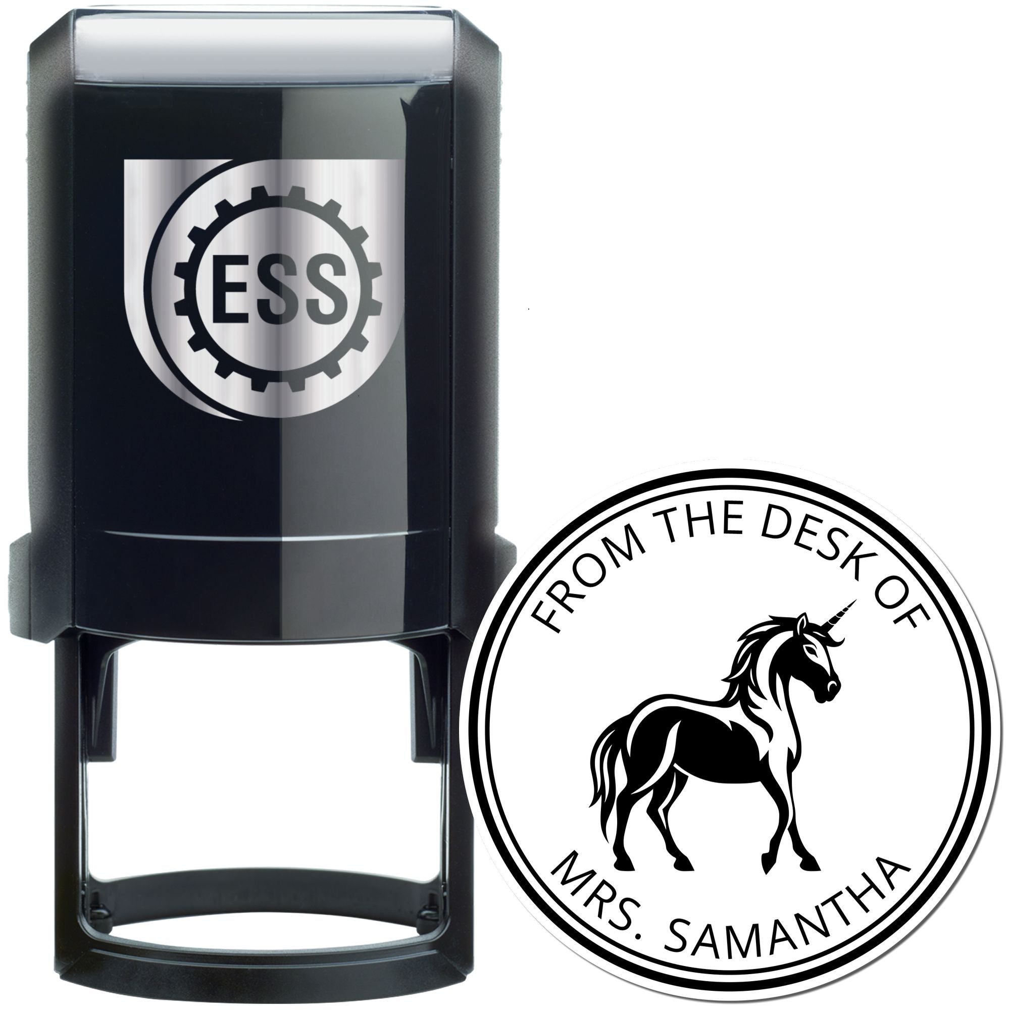 Majesticdream Magical Unicorn Self-Inking Custom From The Home Library Of Stamp - Engineer Seal Stamps