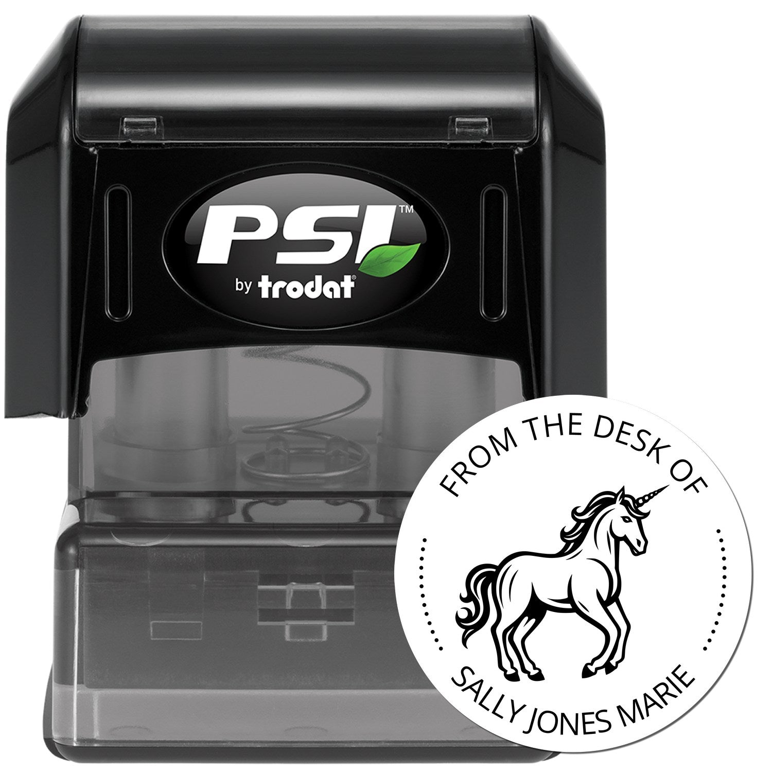 Pearlescent Unicorn Pre-Inked Customized Name For Books Stamp - Engineer Seal Stamps