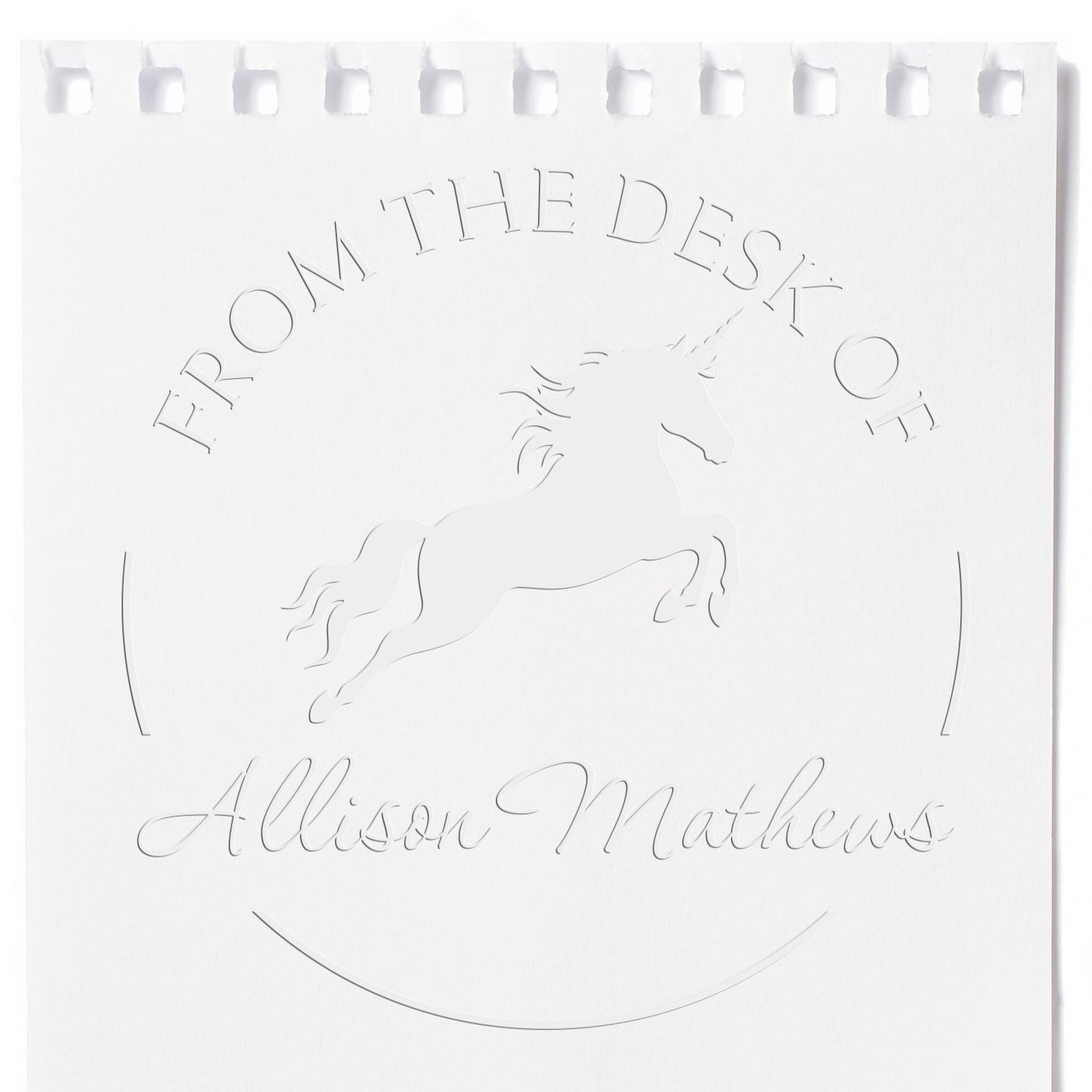 Soft Luminoushalo Unicorn Customized Book Marking Embosser