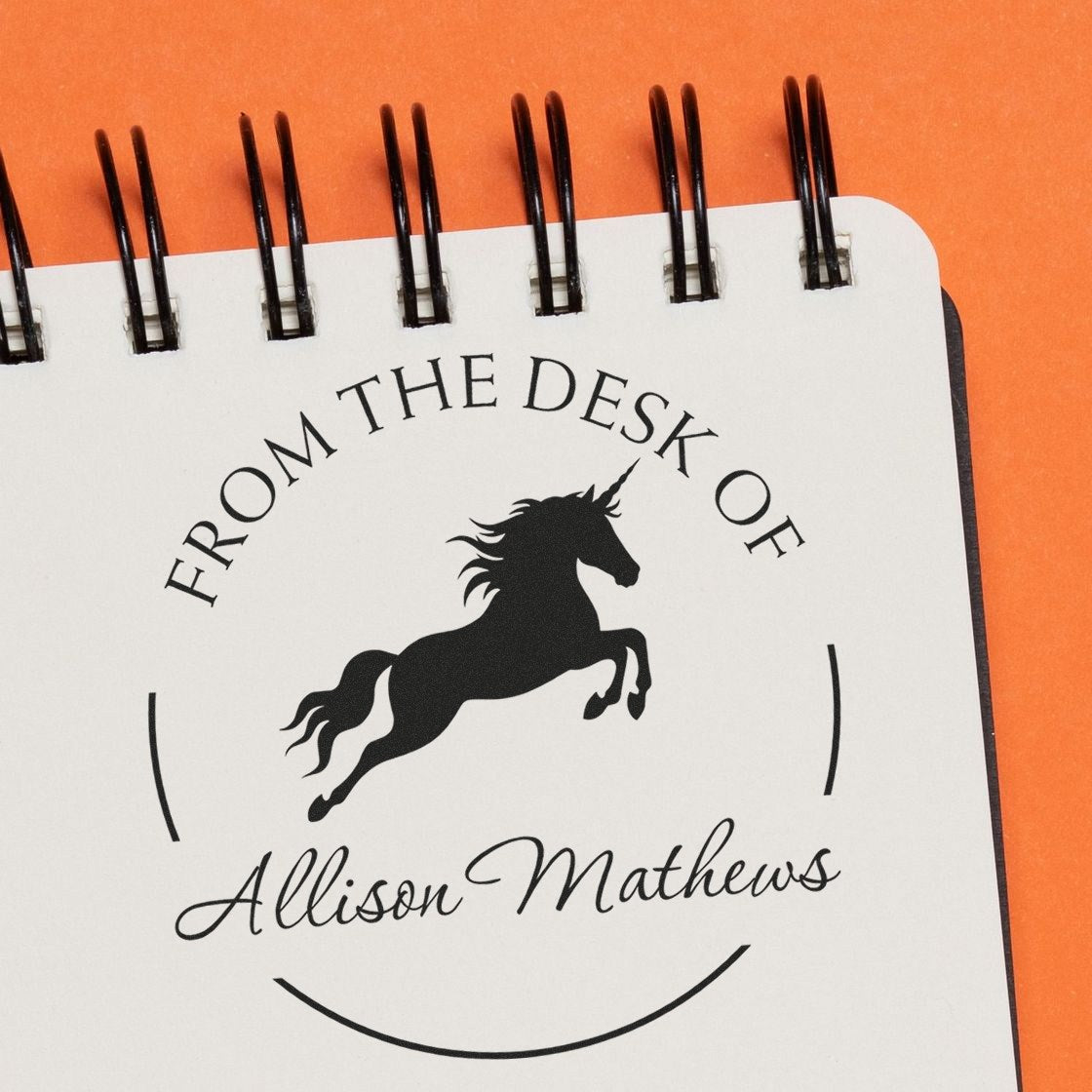 Luminoushalo Unicorn Self-Inking Custom Library Bookplate Stamp - Engineer Seal Stamps