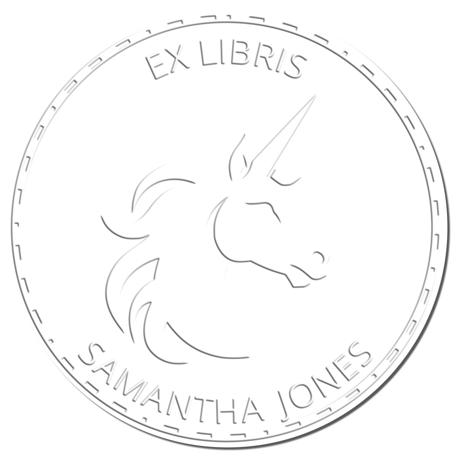 Velvetfrost Unicorn Hybrid Personalized Library Return Embosser - Engineer Seal Stamps