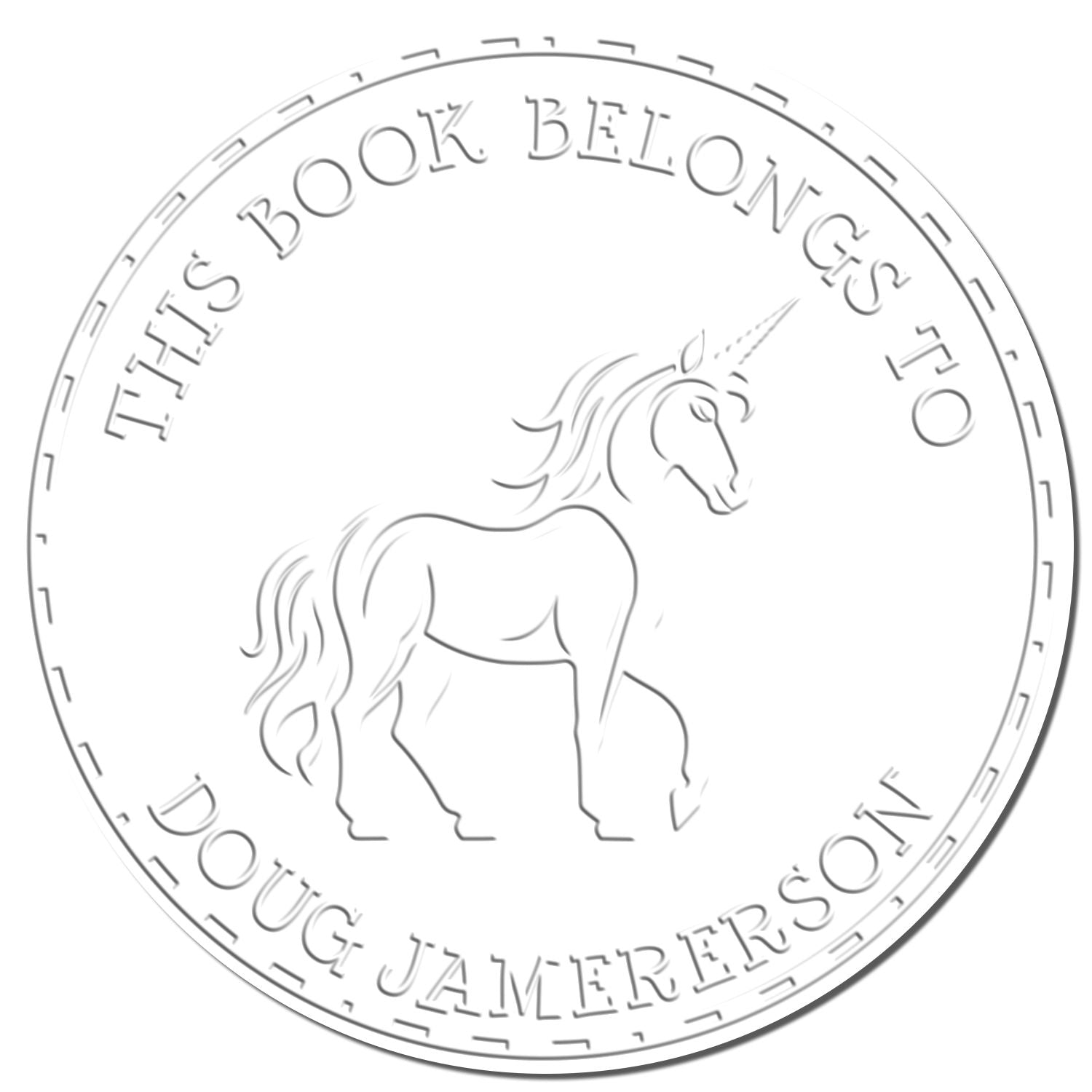 Fairydust Unicorn Handheld Custom From The Library Of Design Embosser - Engineer Seal Stamps