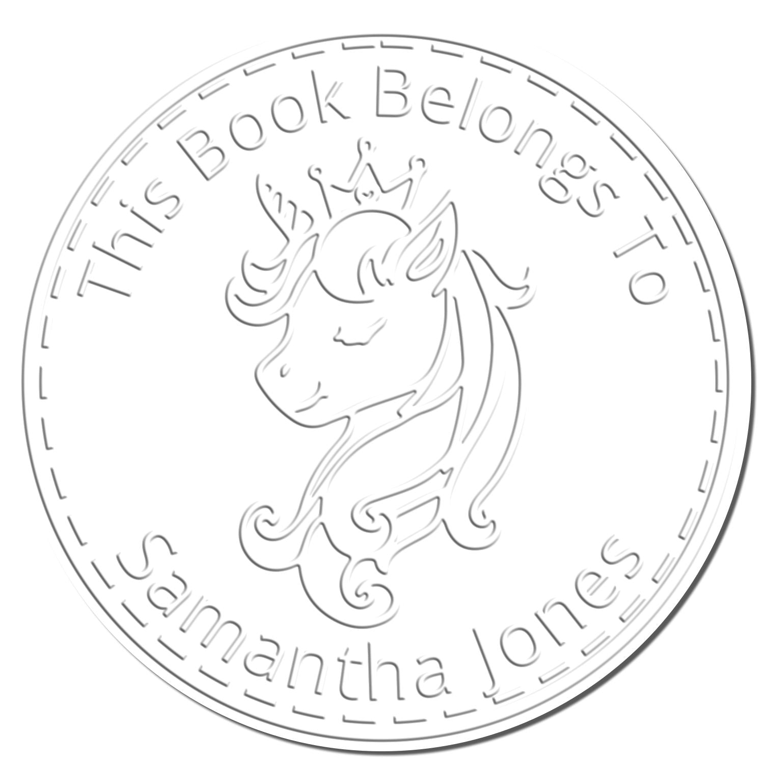 Radiantgallop Unicorn Hybrid Personalized Library Return Embossing Seal - Engineer Seal Stamps