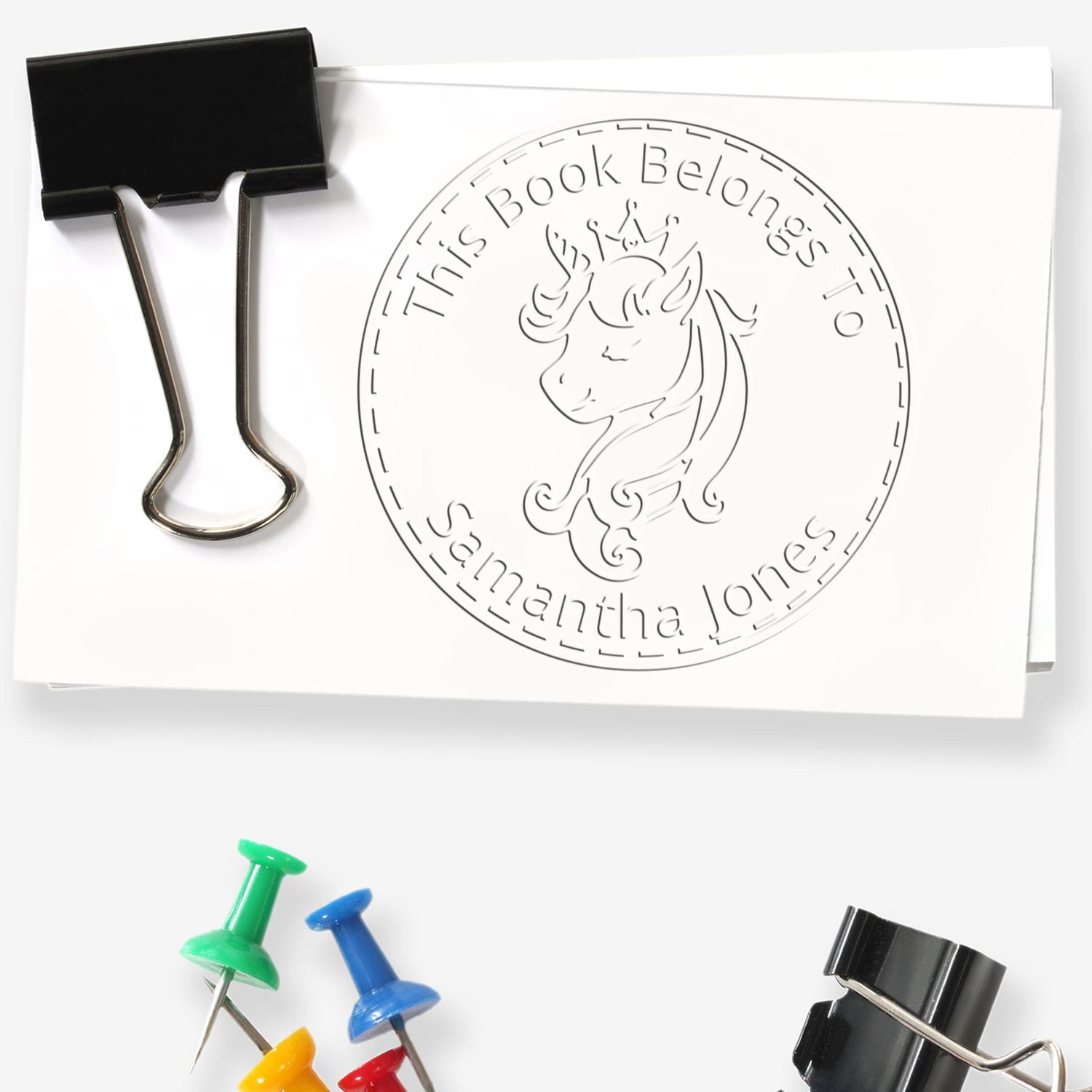Radiantgallop Unicorn Handheld Custom From The Library Of Design Seal - Engineer Seal Stamps
